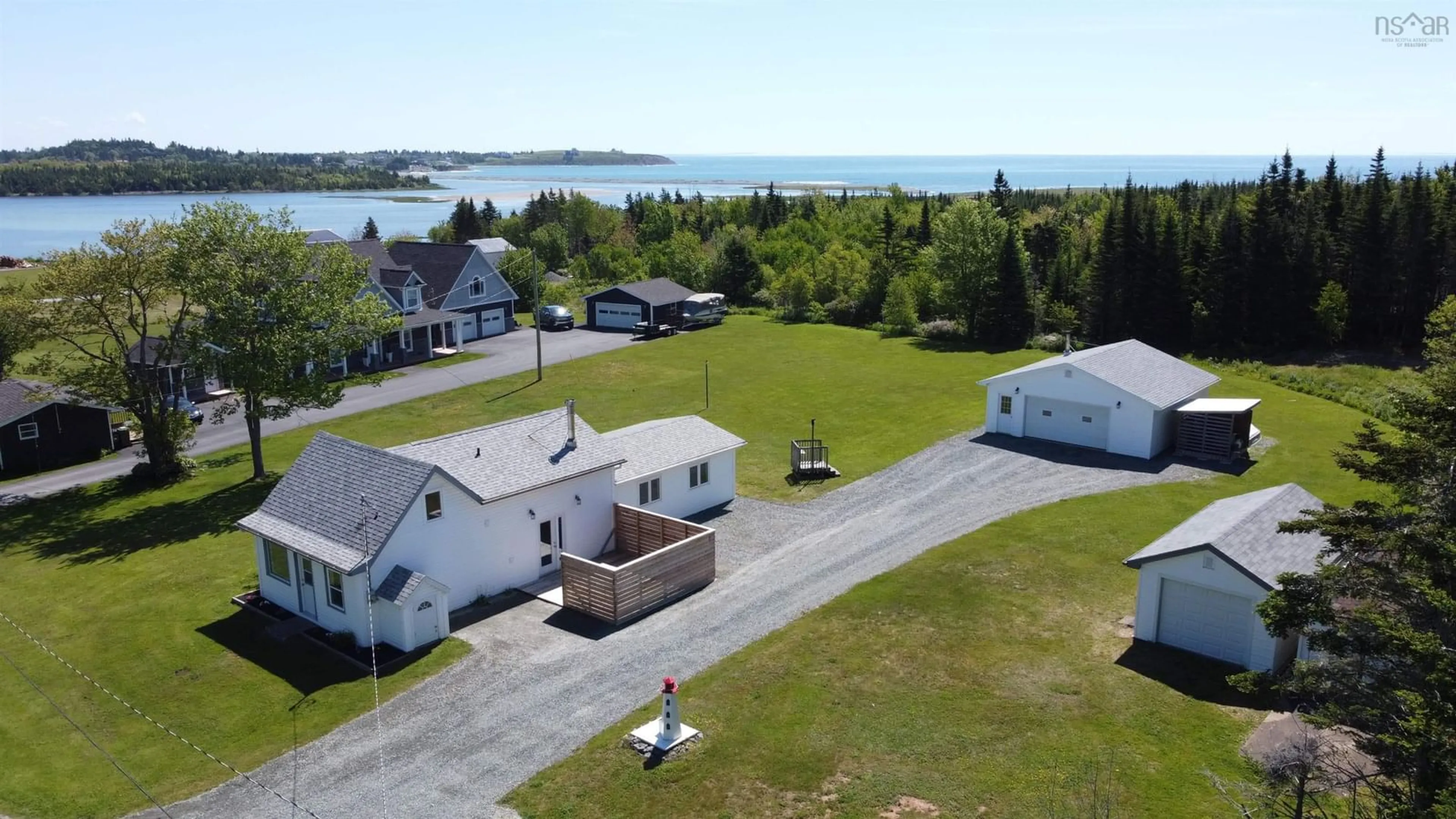 A pic from outside/outdoor area/front of a property/back of a property/a pic from drone, water/lake/river/ocean view for 7 Hurricane Lane, Eastern Passage Nova Scotia B3G 1S3