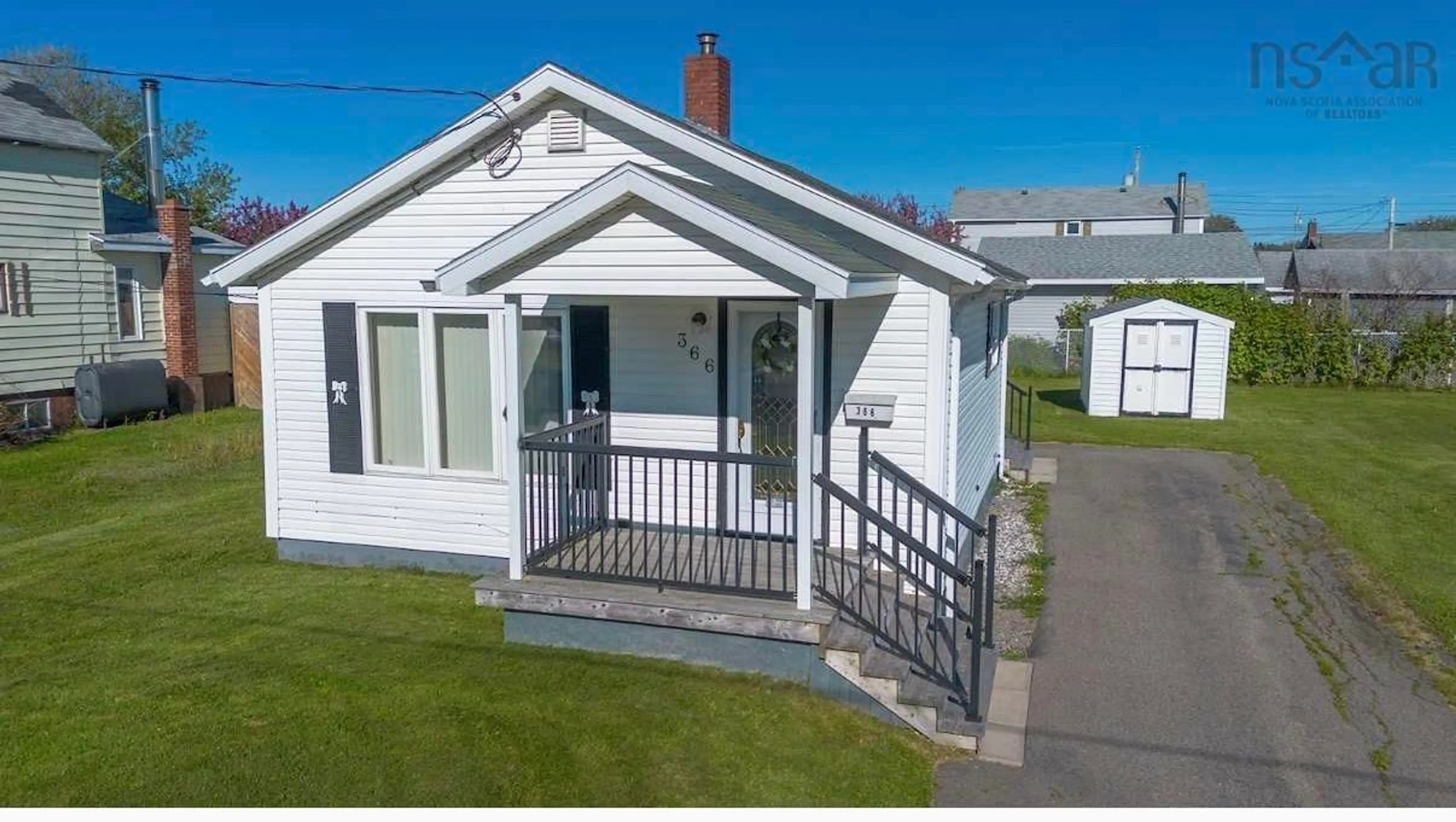 A pic from outside/outdoor area/front of a property/back of a property/a pic from drone, street for 366 12th St, New Waterford Nova Scotia B1H 4A1