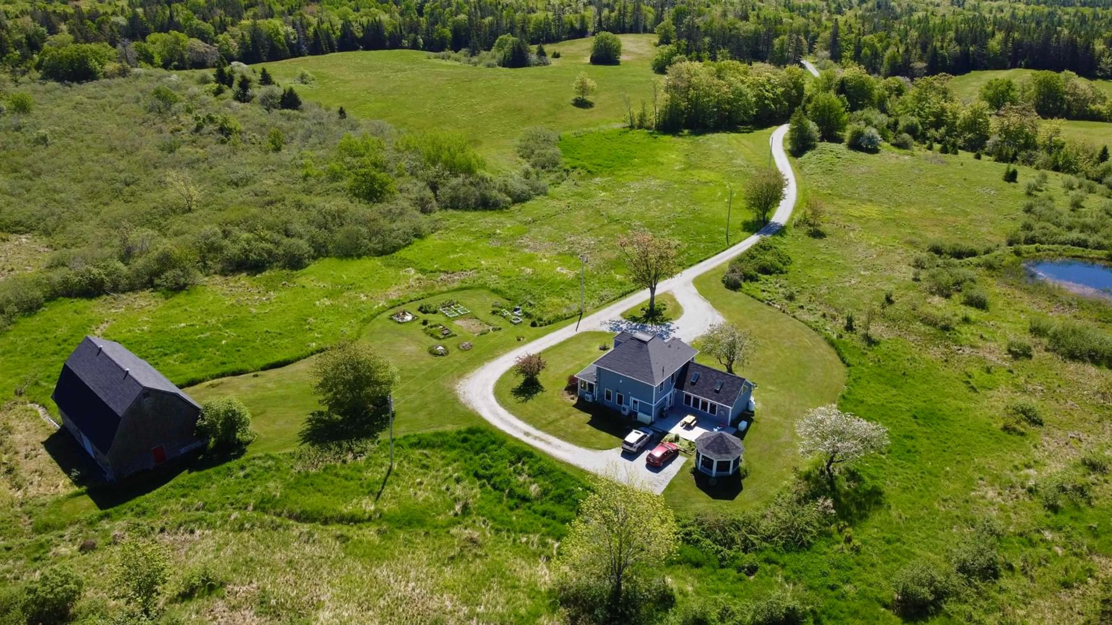 A pic from outside/outdoor area/front of a property/back of a property/a pic from drone, unknown for 450 Hillsdale Rd, Sandfield Nova Scotia B1K 1W7