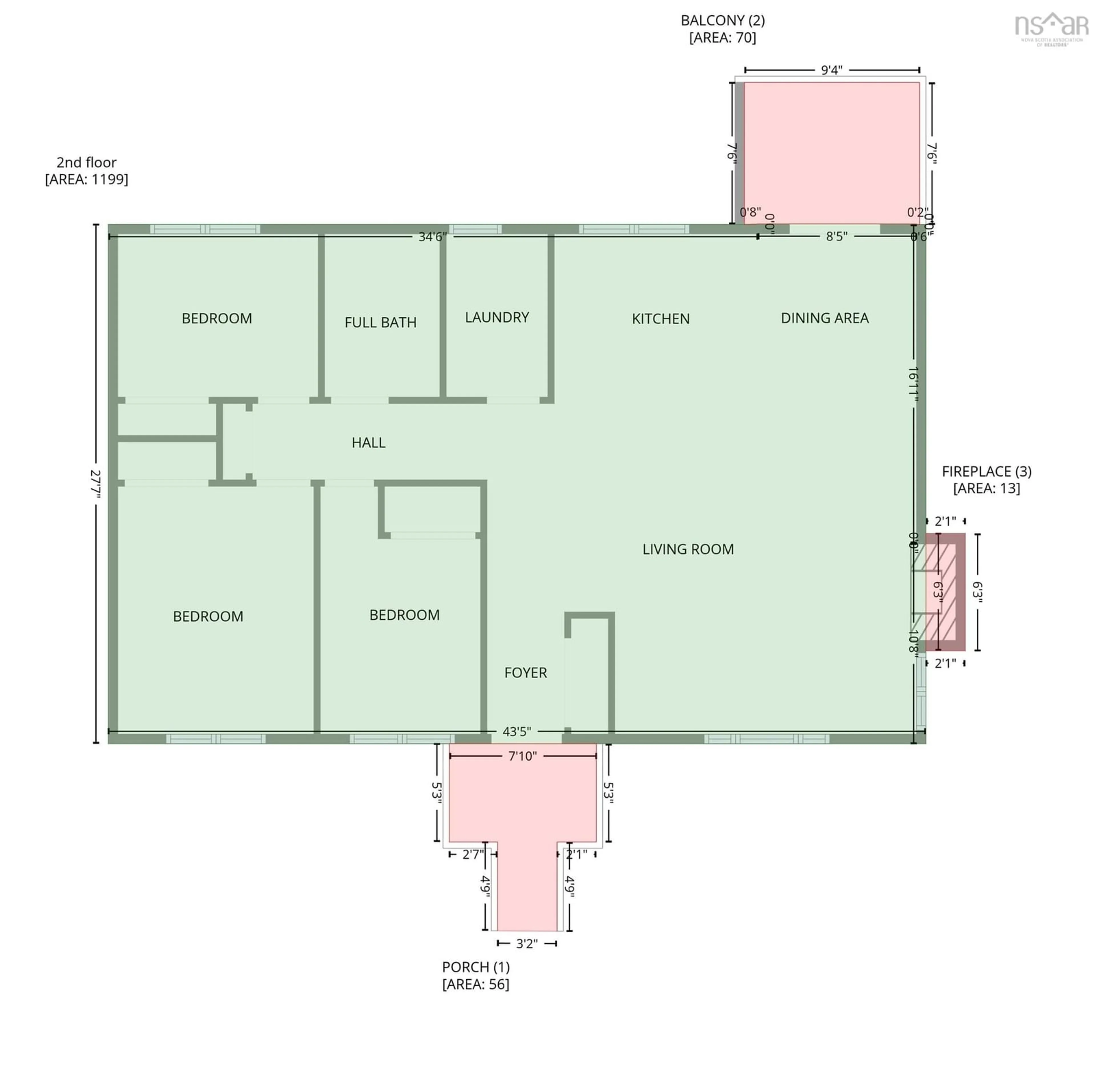 Floor plan for 15/59 John Murray Dr, Enfield Nova Scotia B2T 1C9
