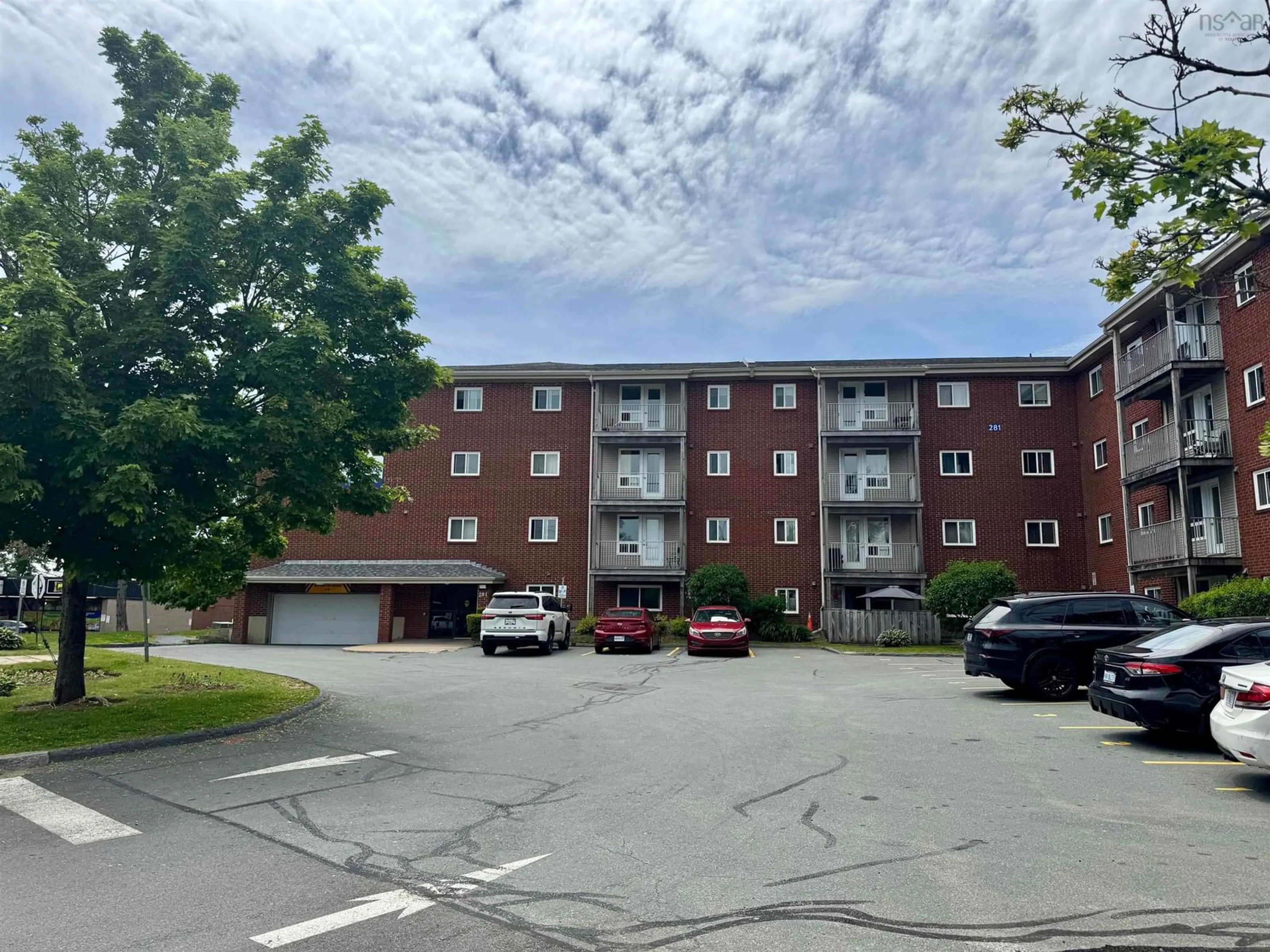 A pic from outside/outdoor area/front of a property/back of a property/a pic from drone, street for 281 Windmill Rd #112, Dartmouth Nova Scotia B3A 4P9