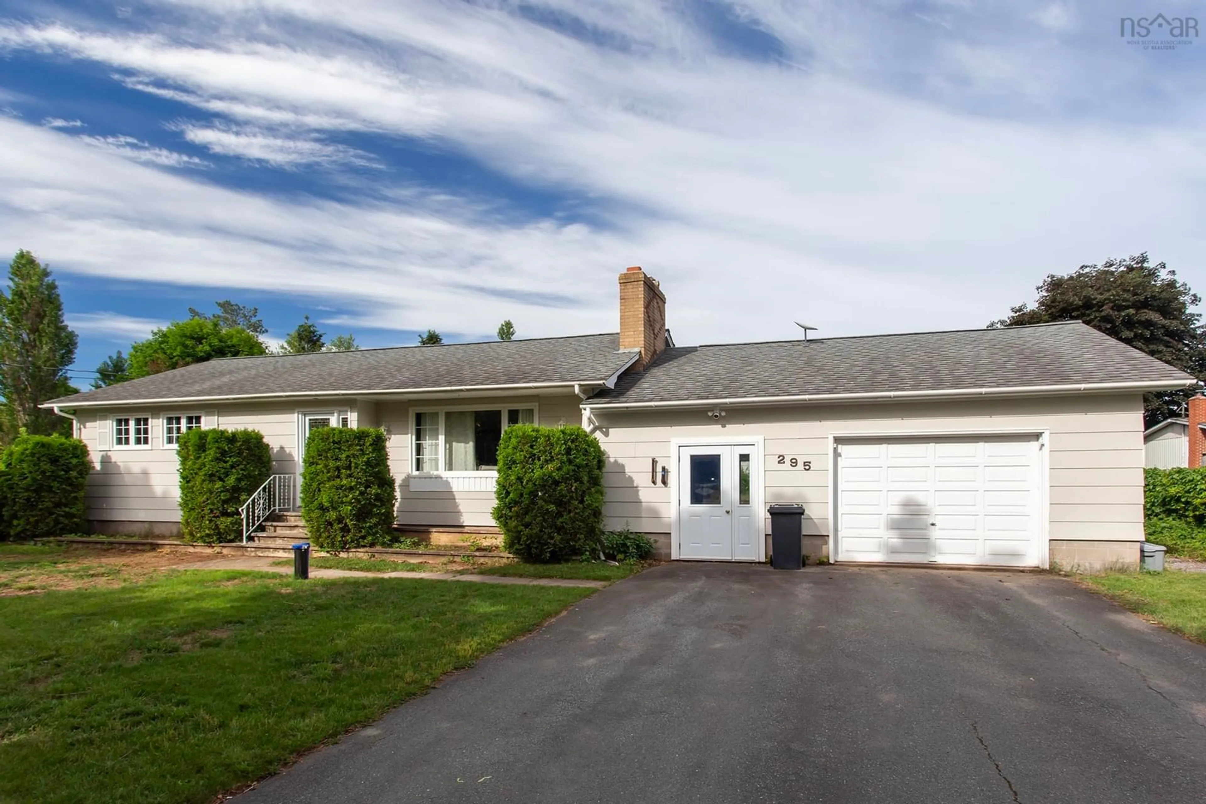 Home with vinyl exterior material, street for 295 Nictaux Rd, Nictaux Nova Scotia B0S 1P0