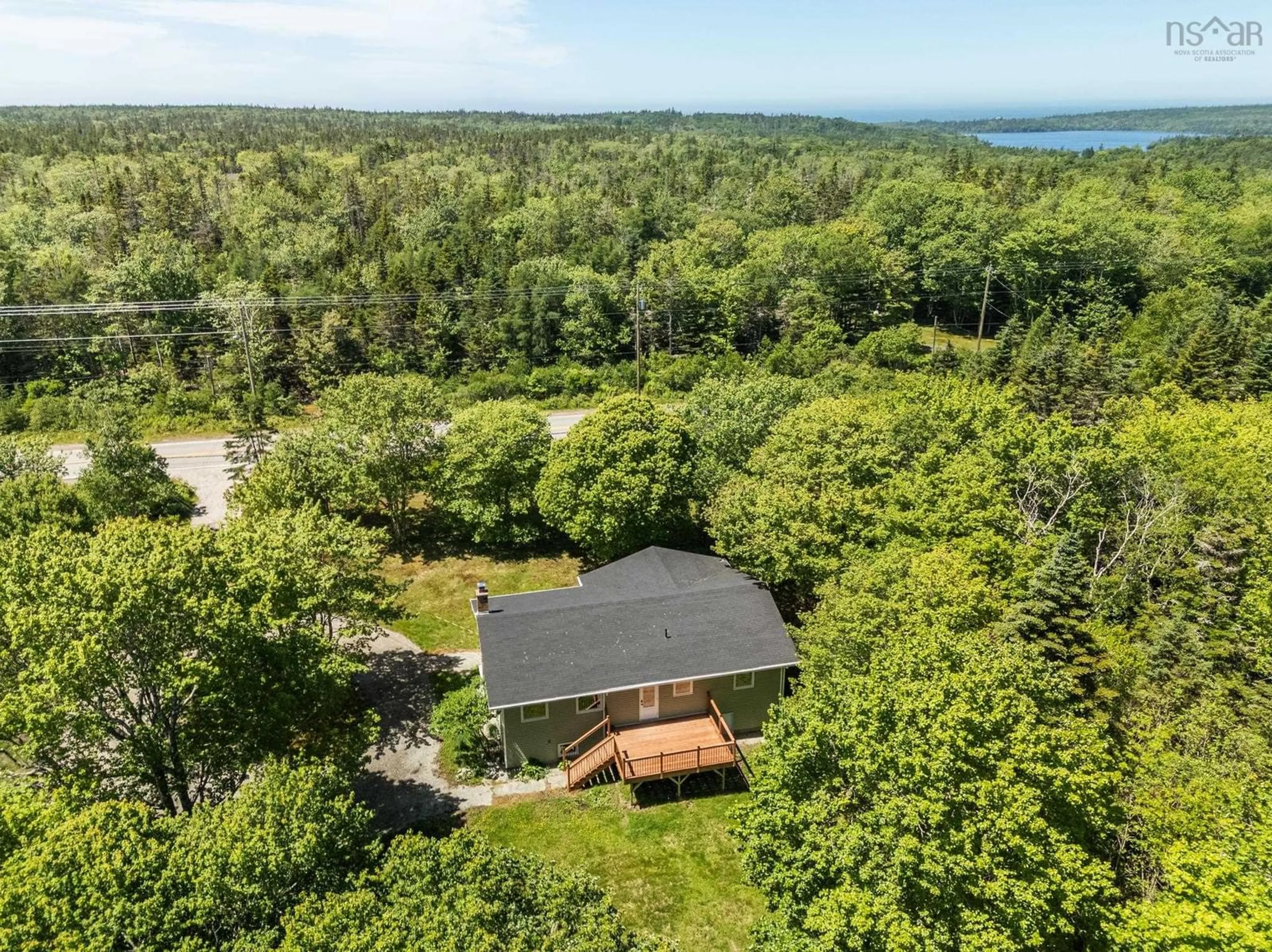 A pic from outside/outdoor area/front of a property/back of a property/a pic from drone, water/lake/river/ocean view for 2350 Highway 1, Wellington Nova Scotia B5A 5A8