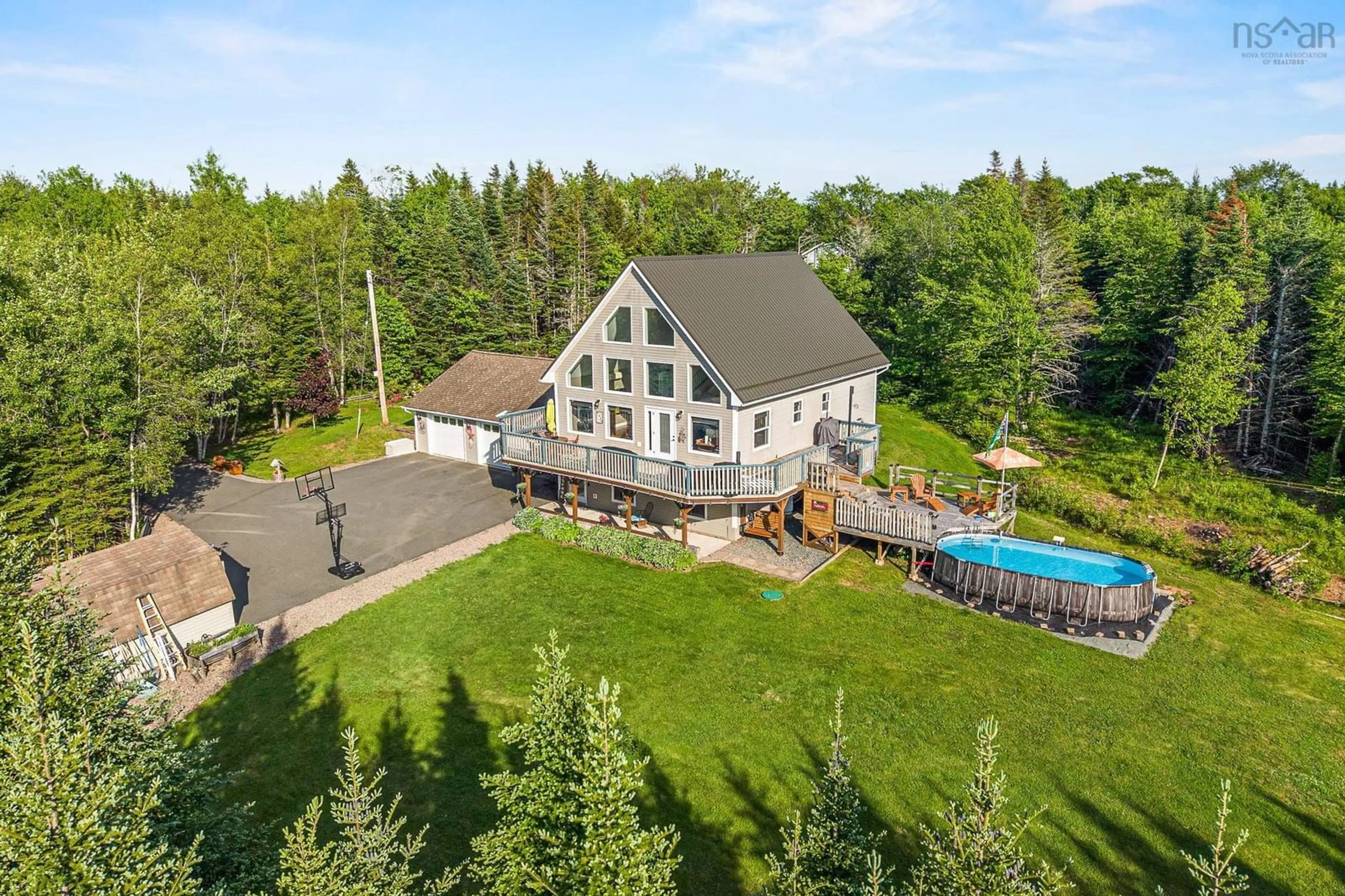 A pic from outside/outdoor area/front of a property/back of a property/a pic from drone, water/lake/river/ocean view for 2565 Camden Rd, Camden Nova Scotia B6L 3C2