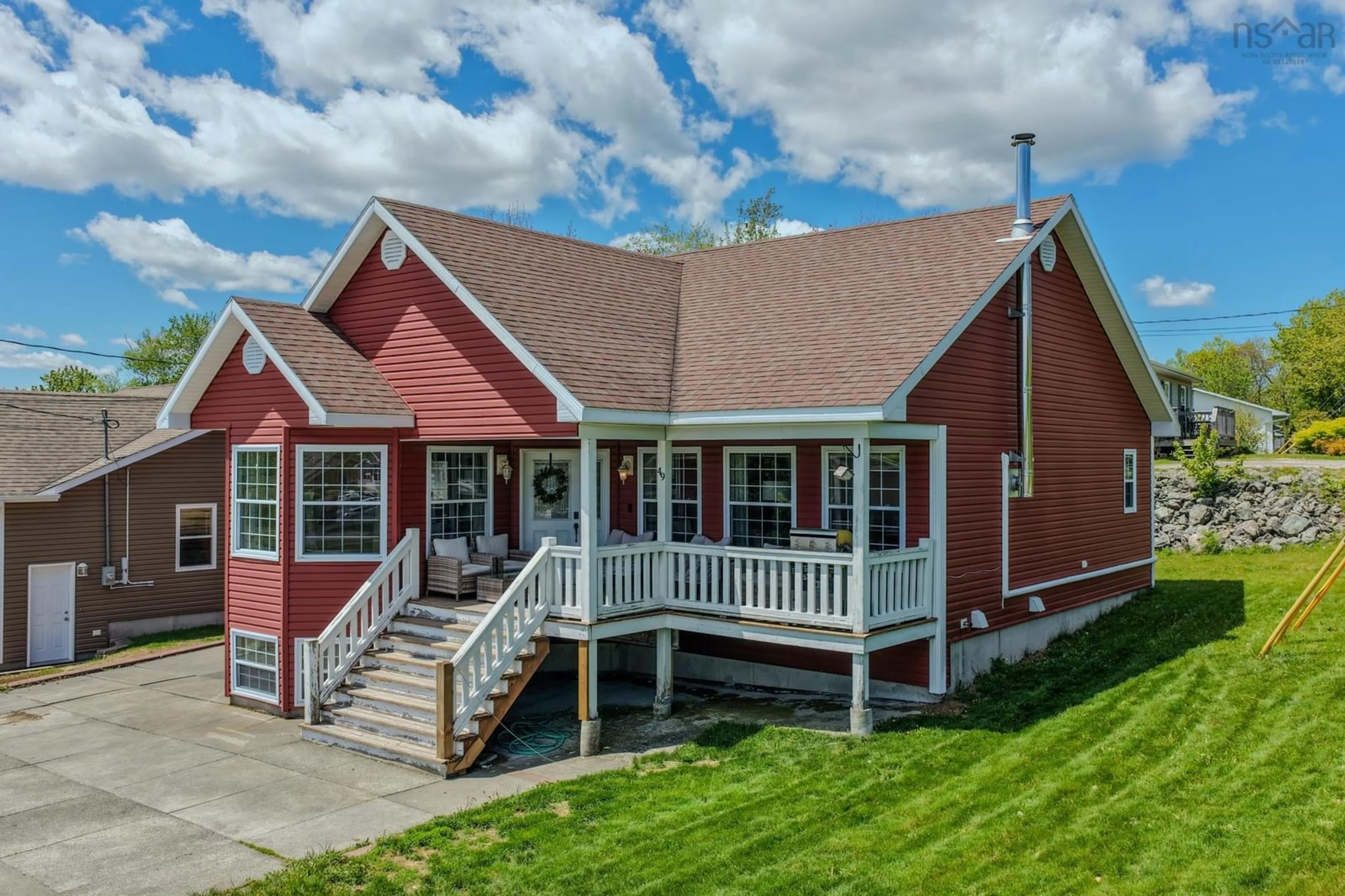 Home with vinyl exterior material, unknown for 49 Bernard Lind Dr, Sydney Nova Scotia B1R 7H3