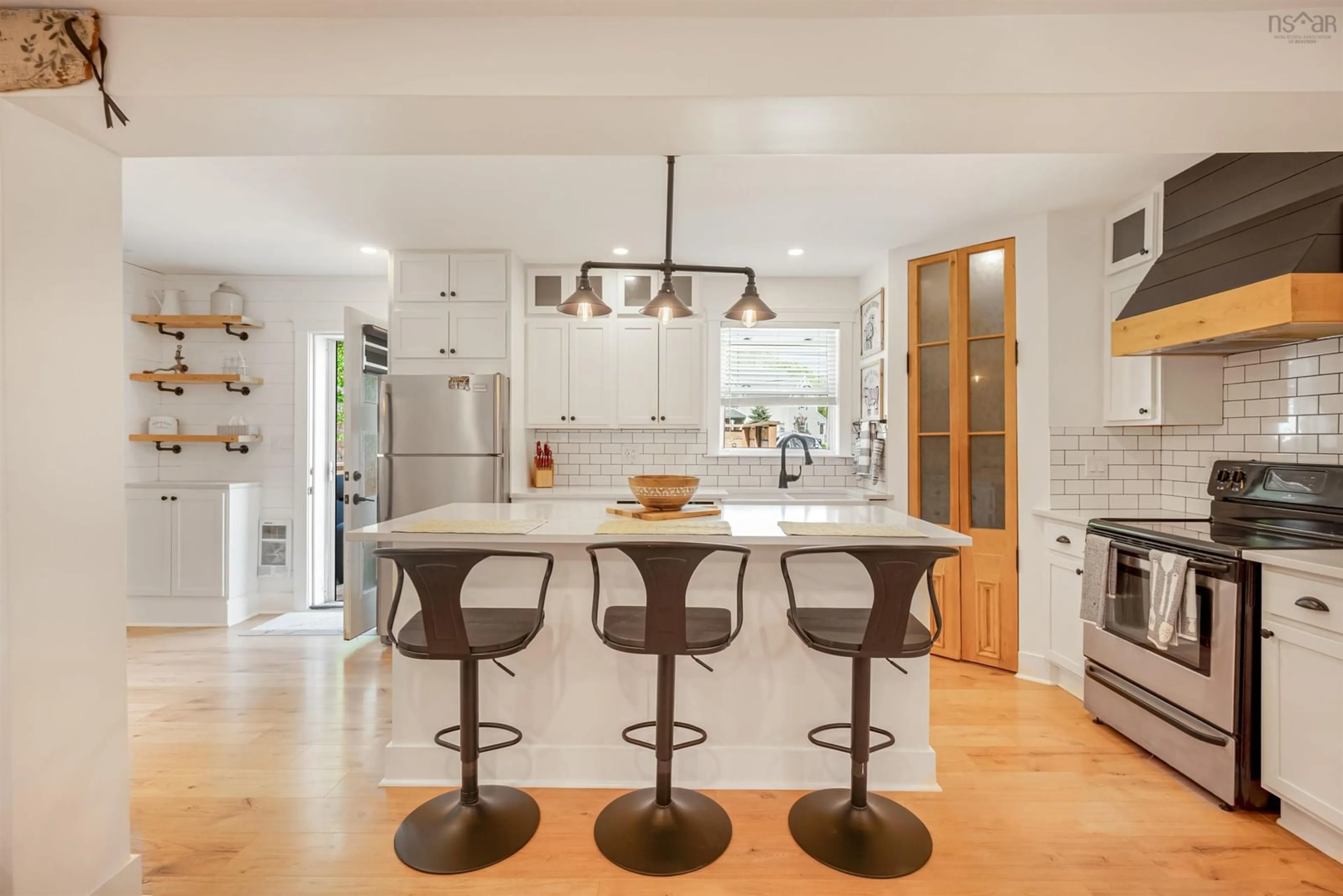 Contemporary kitchen, ceramic/tile floor for 39 Fraser Ave, Sydney Mines Nova Scotia B1V 2B9