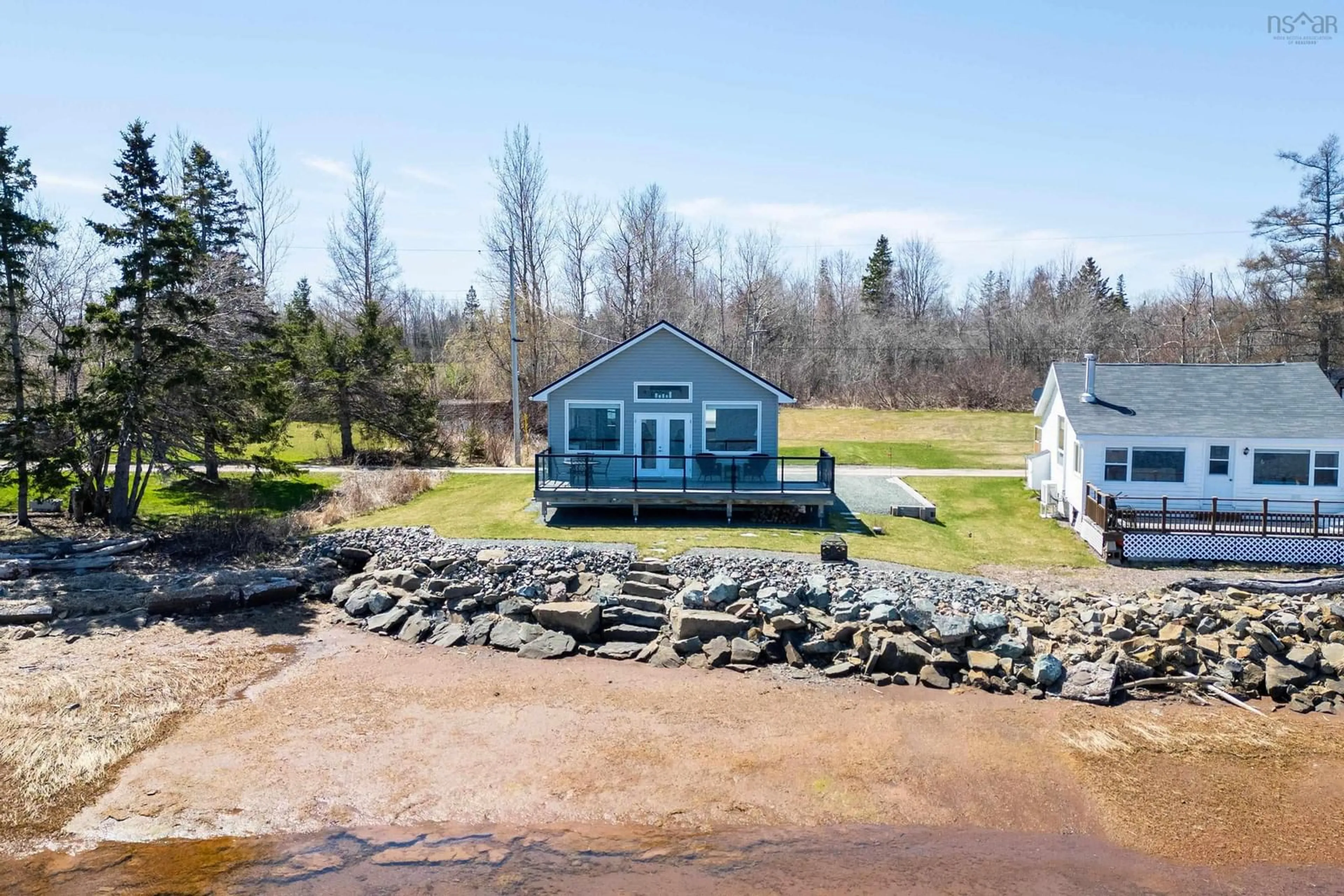 A pic from outside/outdoor area/front of a property/back of a property/a pic from drone, water/lake/river/ocean view for 509 Bridgeview Lane, Port Philip Nova Scotia B0K 1L0
