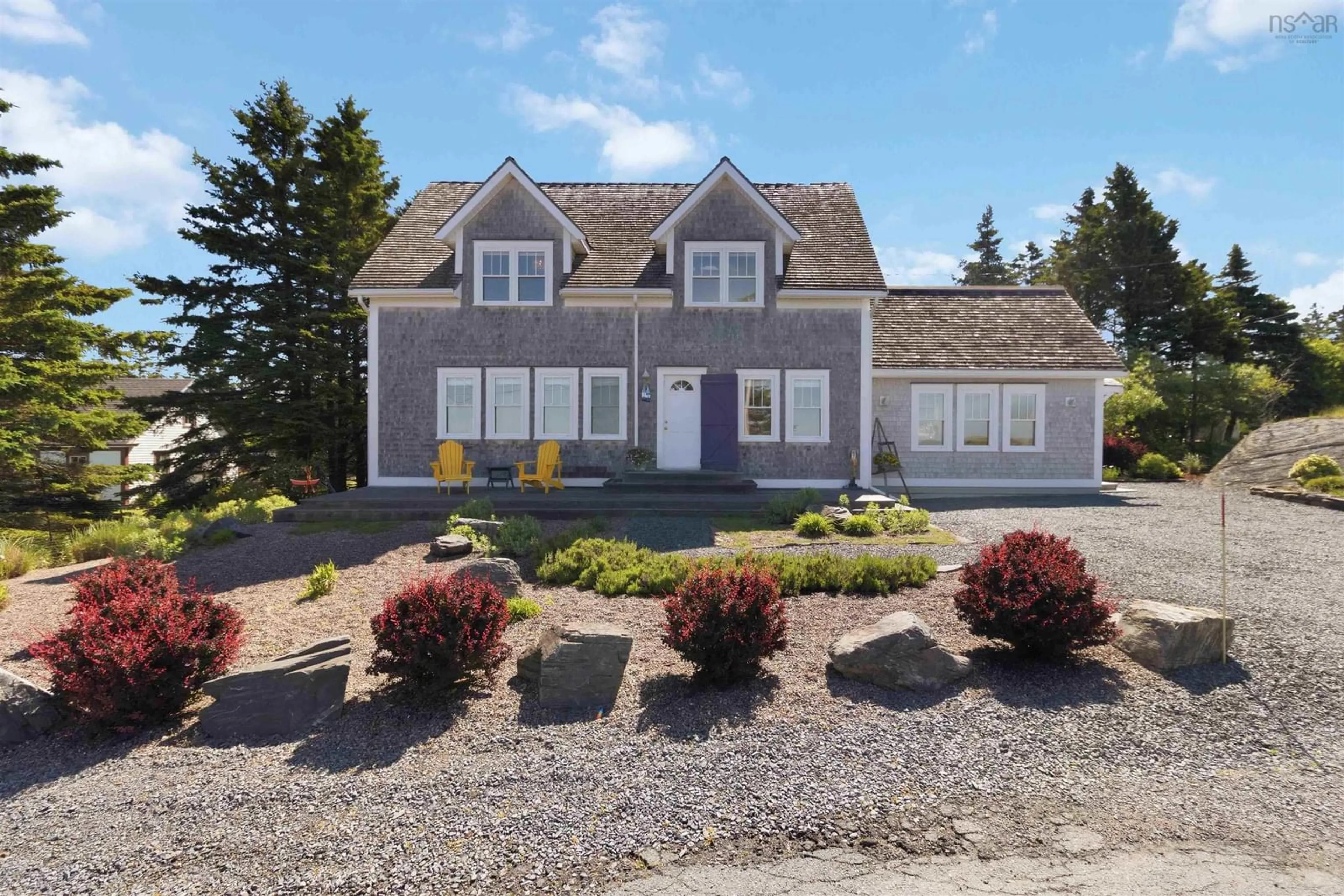 Home with vinyl exterior material, street for 29 Herring Rock Rd, Blue Rocks Nova Scotia B0J 2C0