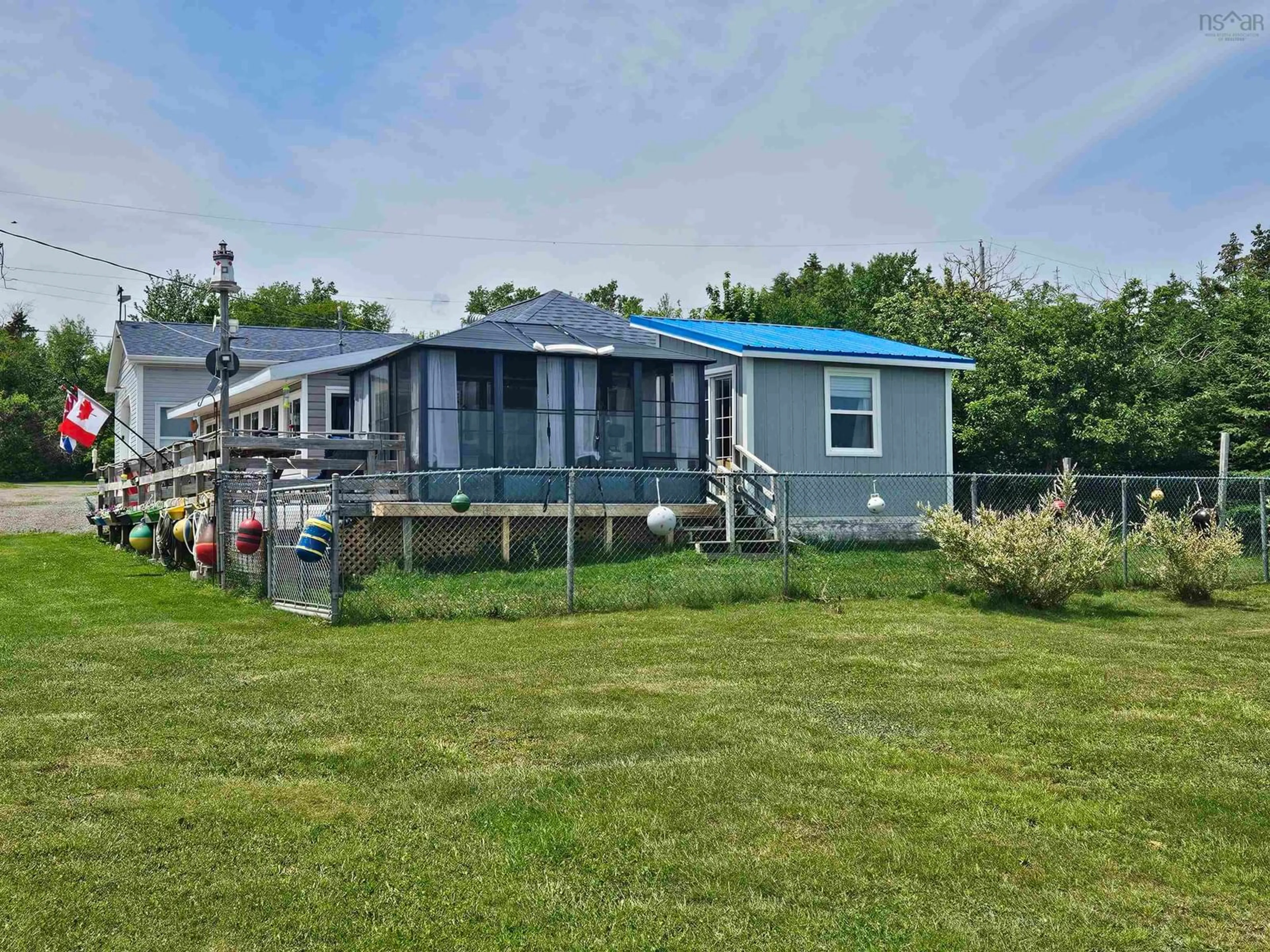 A pic from outside/outdoor area/front of a property/back of a property/a pic from drone, water/lake/river/ocean view for 402 Smith Point Rd, Fox Harbour Nova Scotia B0K 1Y0