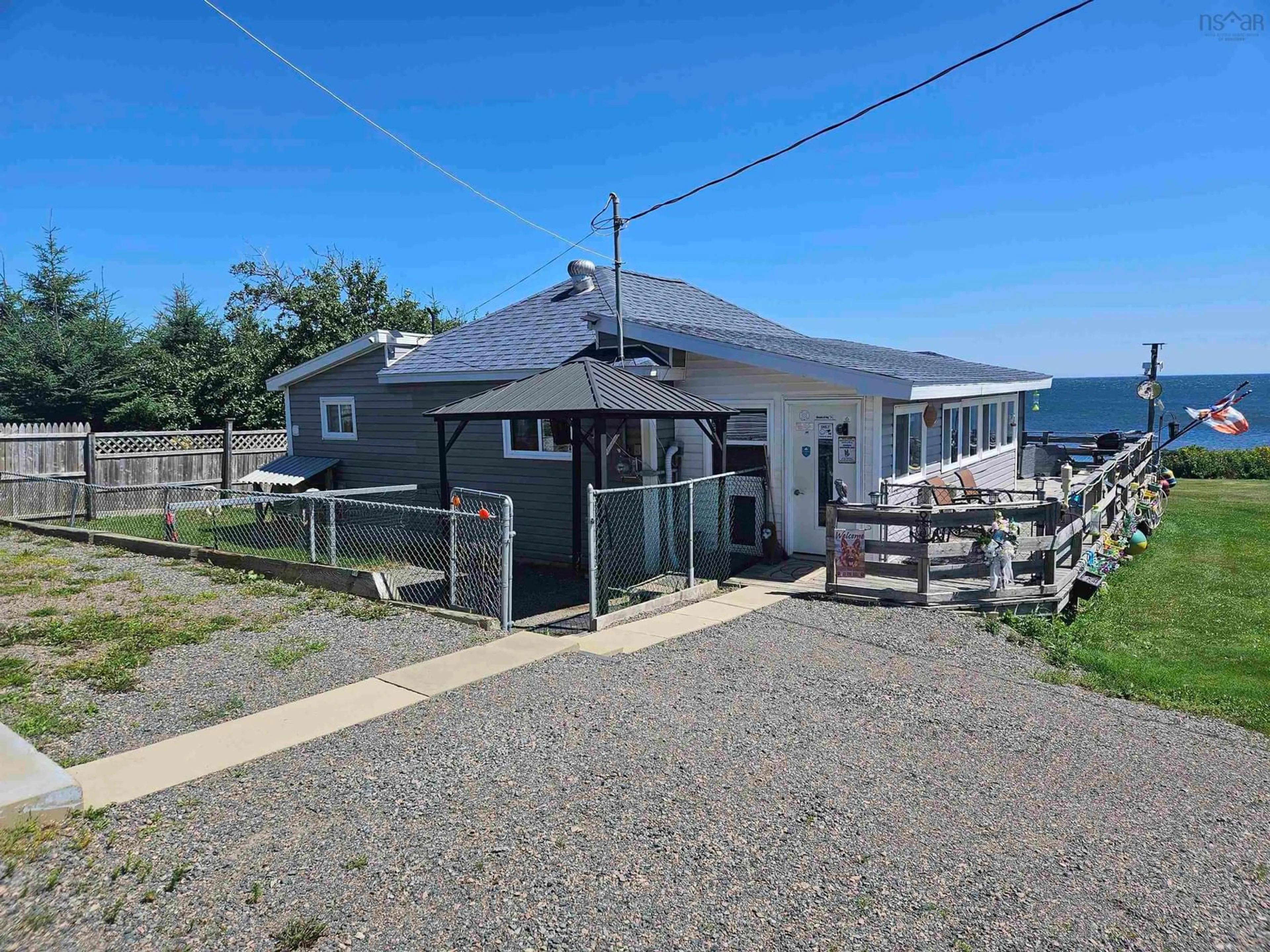 A pic from outside/outdoor area/front of a property/back of a property/a pic from drone, unknown for 402 Smith Point Rd, Fox Harbour Nova Scotia B0K 1Y0