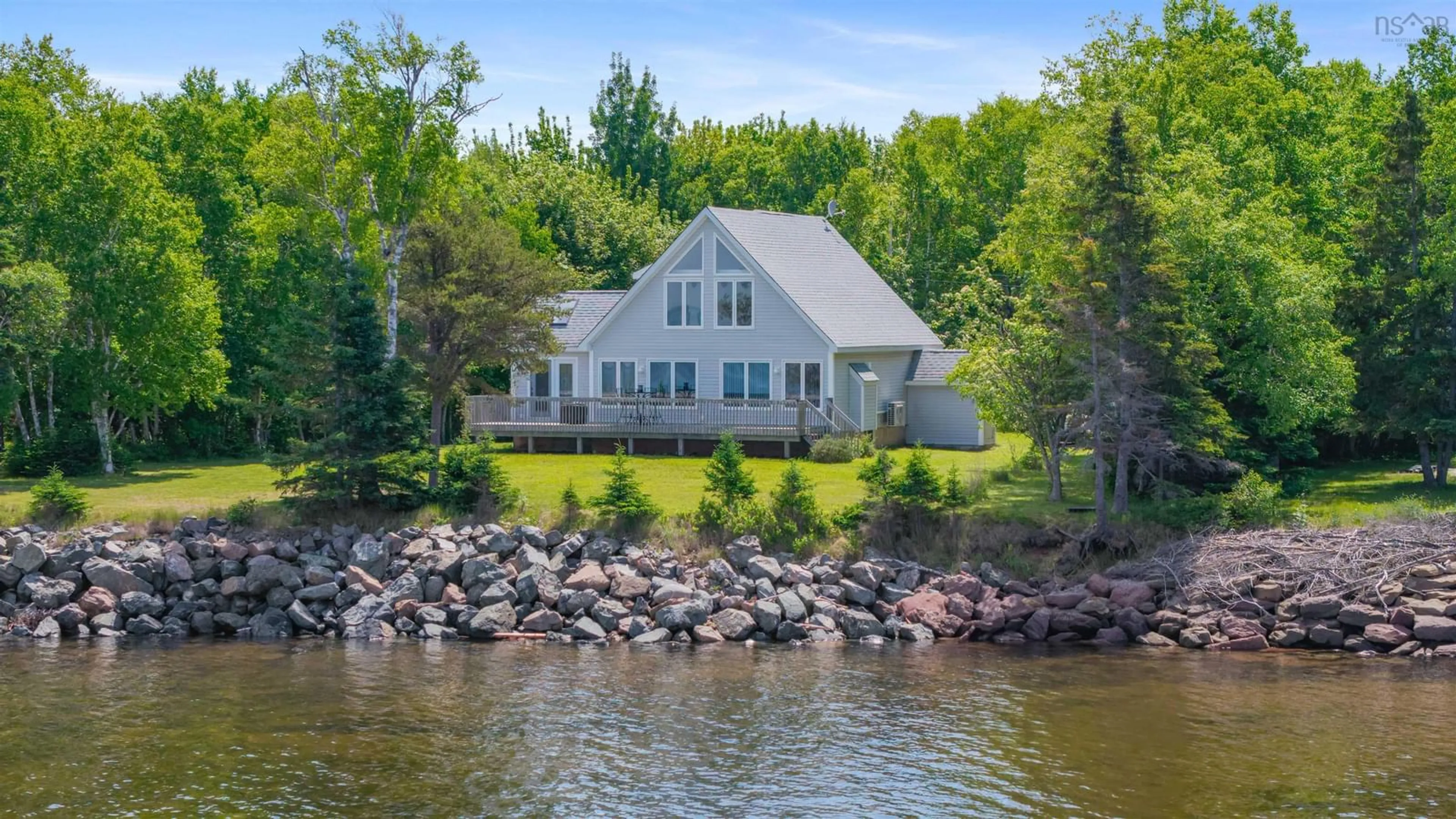 A pic from outside/outdoor area/front of a property/back of a property/a pic from drone, water/lake/river/ocean view for 31 Birch Lane, Tidnish Cross Roads Nova Scotia B4H 3X9