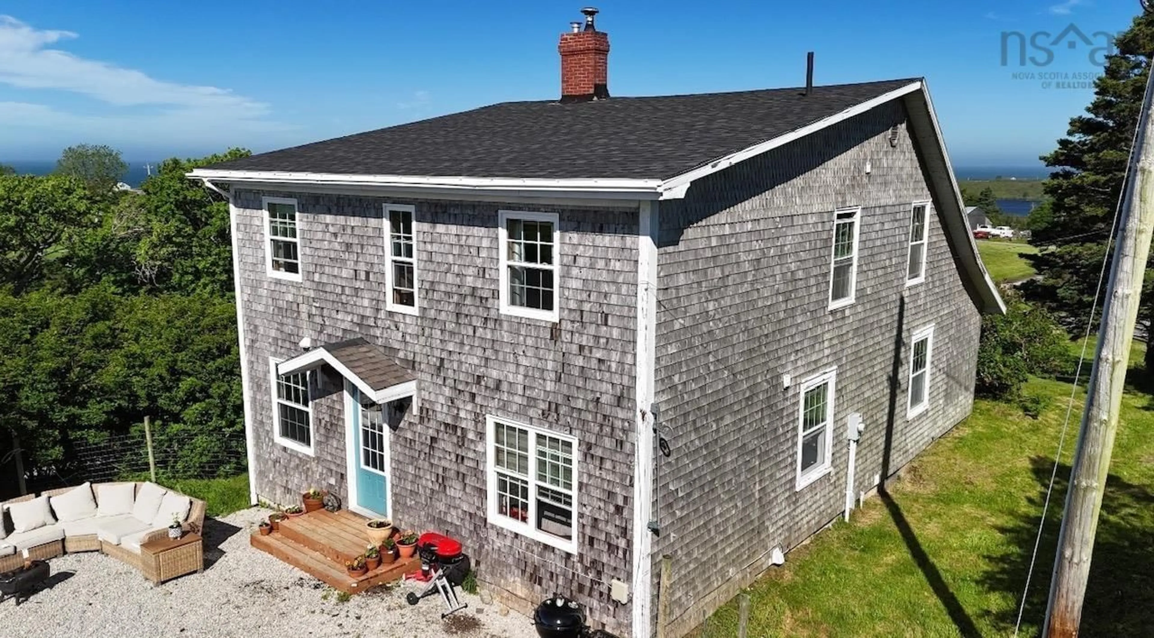 A pic from outside/outdoor area/front of a property/back of a property/a pic from drone, building for 373 Lake Darling Rd, Short Beach Nova Scotia B5A 5L1