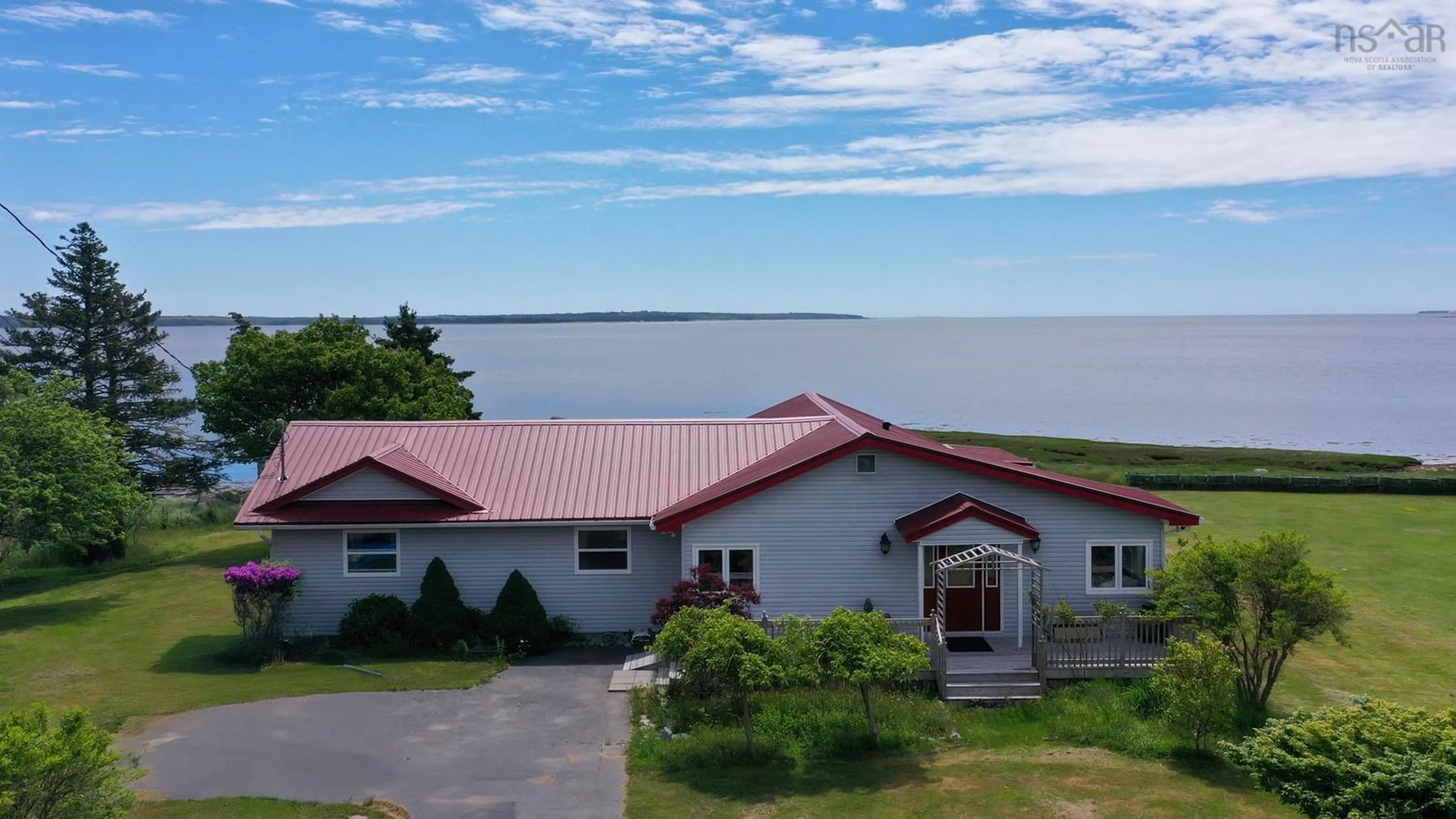 A pic from outside/outdoor area/front of a property/back of a property/a pic from drone, water/lake/river/ocean view for 119 Island View Dr, Brass Hill Nova Scotia B0W 1E0