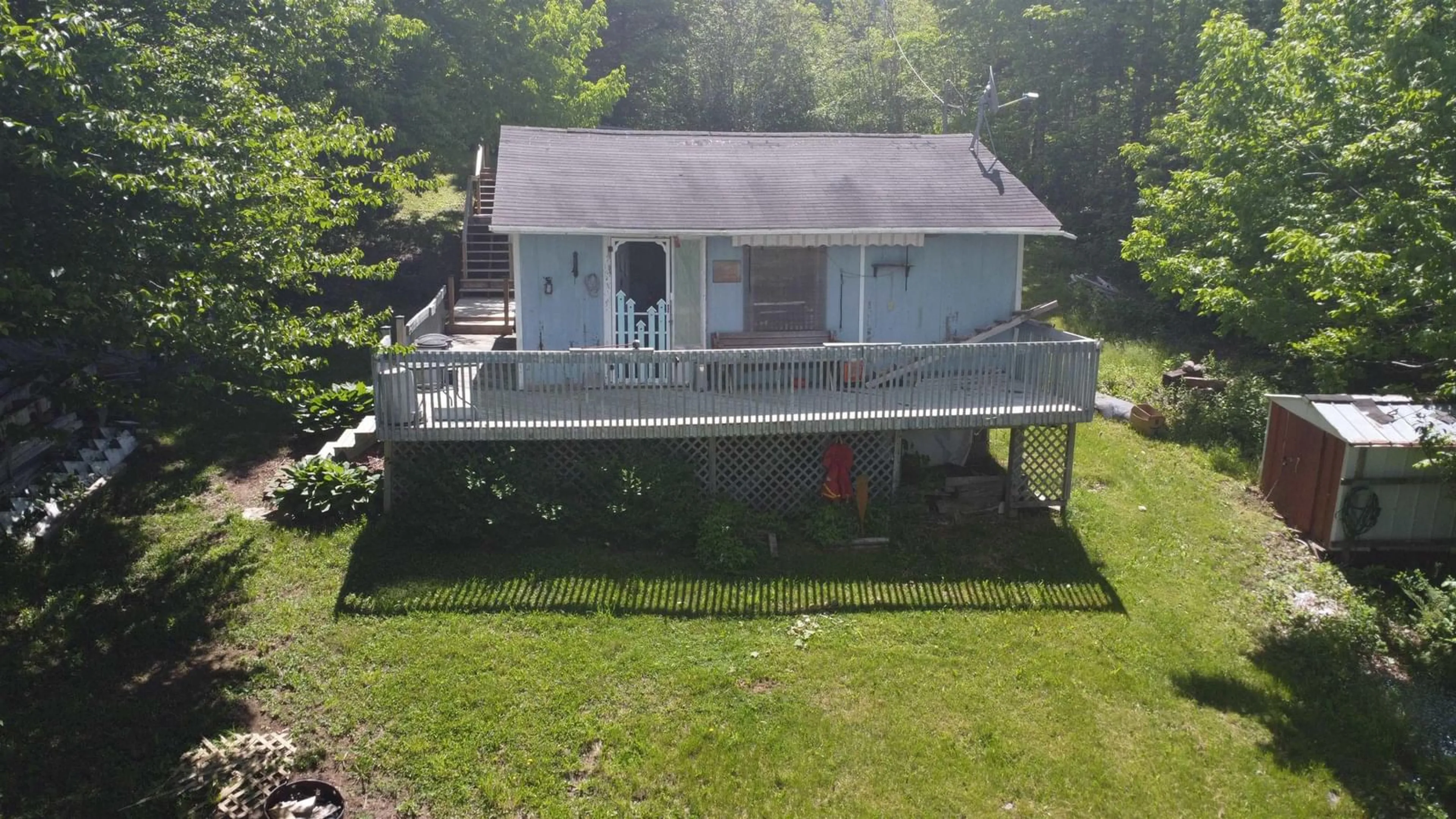 A pic from outside/outdoor area/front of a property/back of a property/a pic from drone, water/lake/river/ocean view for 100 Loon Lake Road, Loch Katrine Nova Scotia B0H 1M0