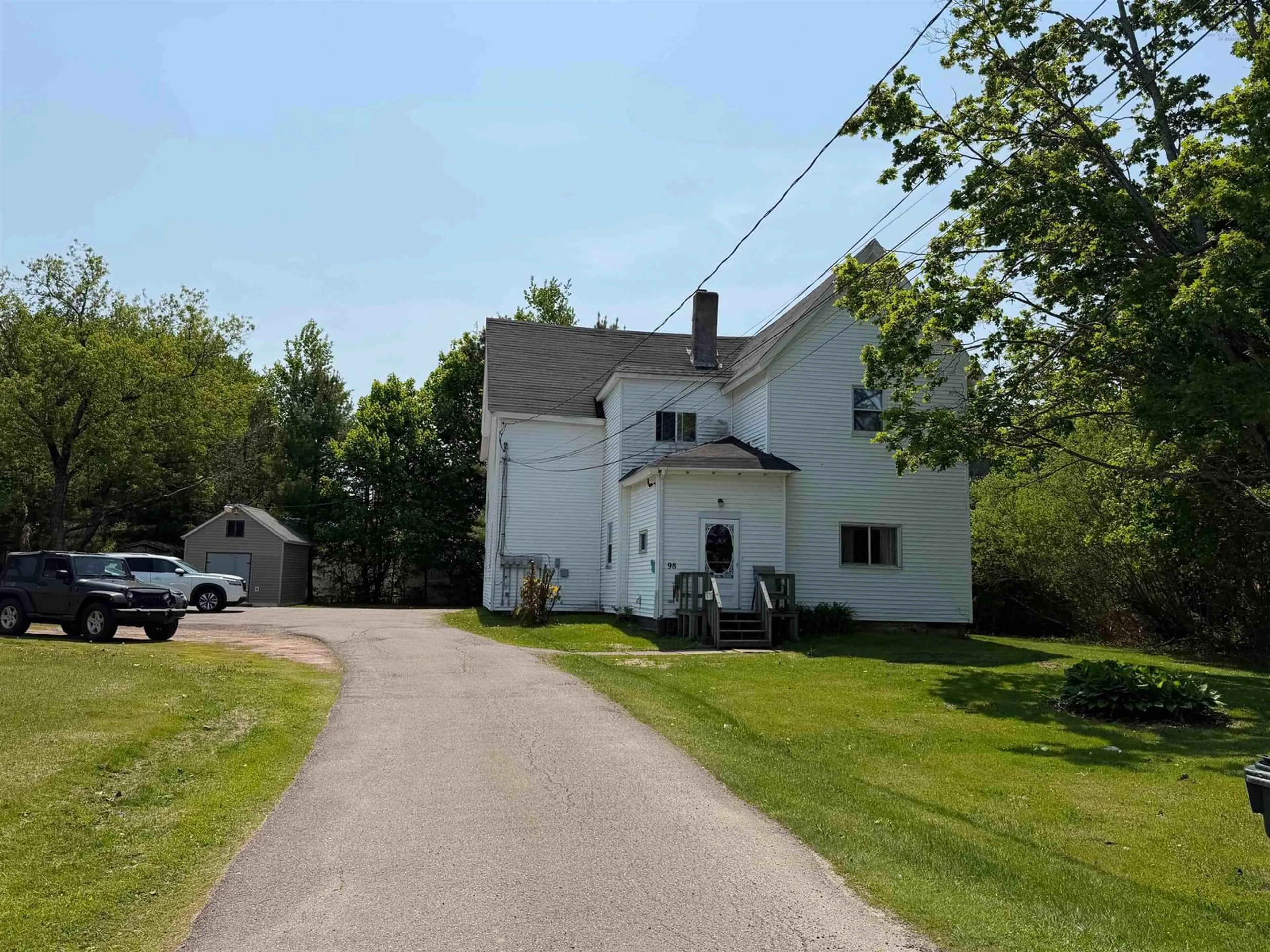 A pic from outside/outdoor area/front of a property/back of a property/a pic from drone, street for 98 Victoria St, Amherst Nova Scotia B4H 1C8