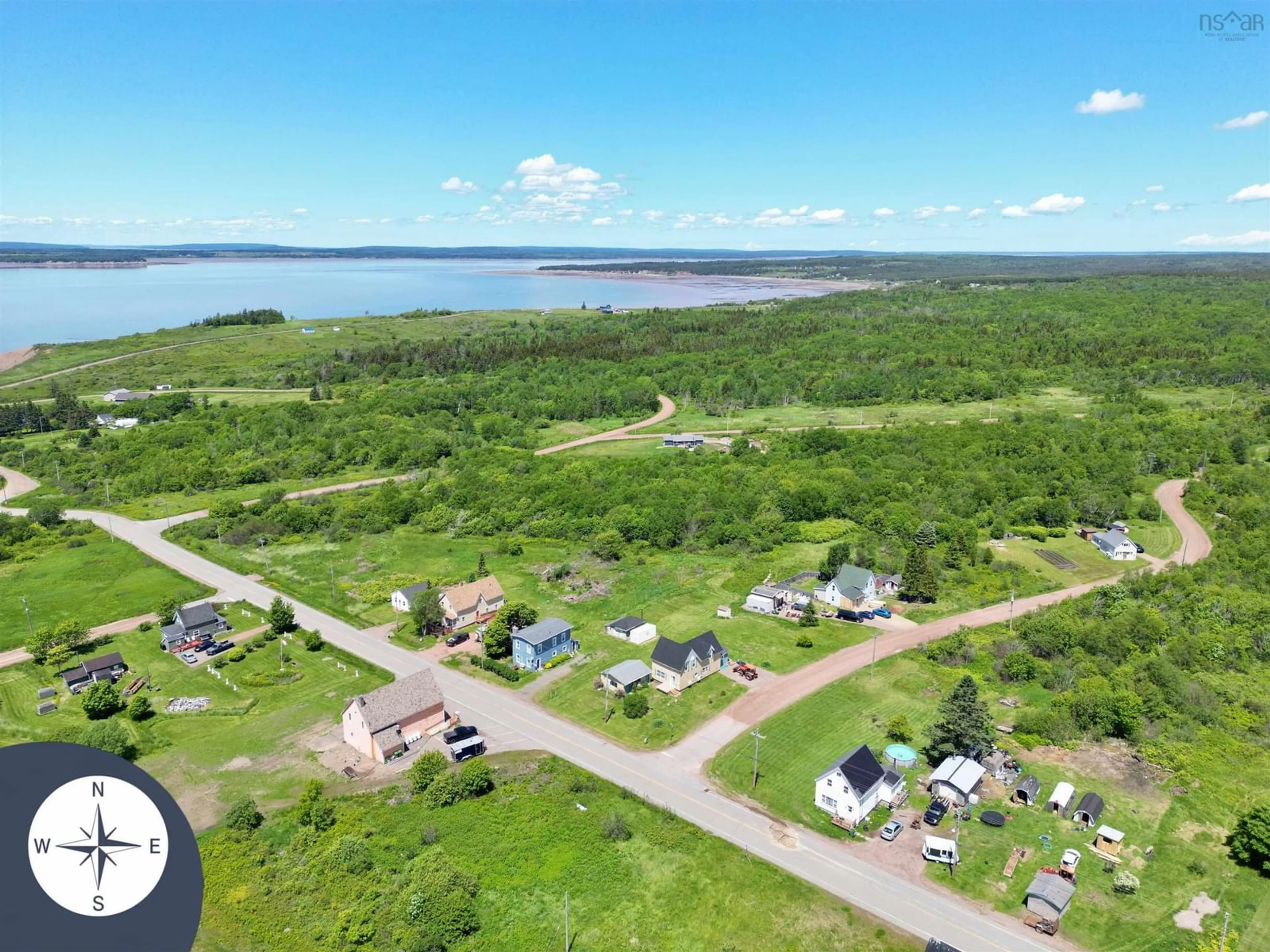 A pic from outside/outdoor area/front of a property/back of a property/a pic from drone, water/lake/river/ocean view for 7 Grey St, Joggins Nova Scotia B4H 1A0