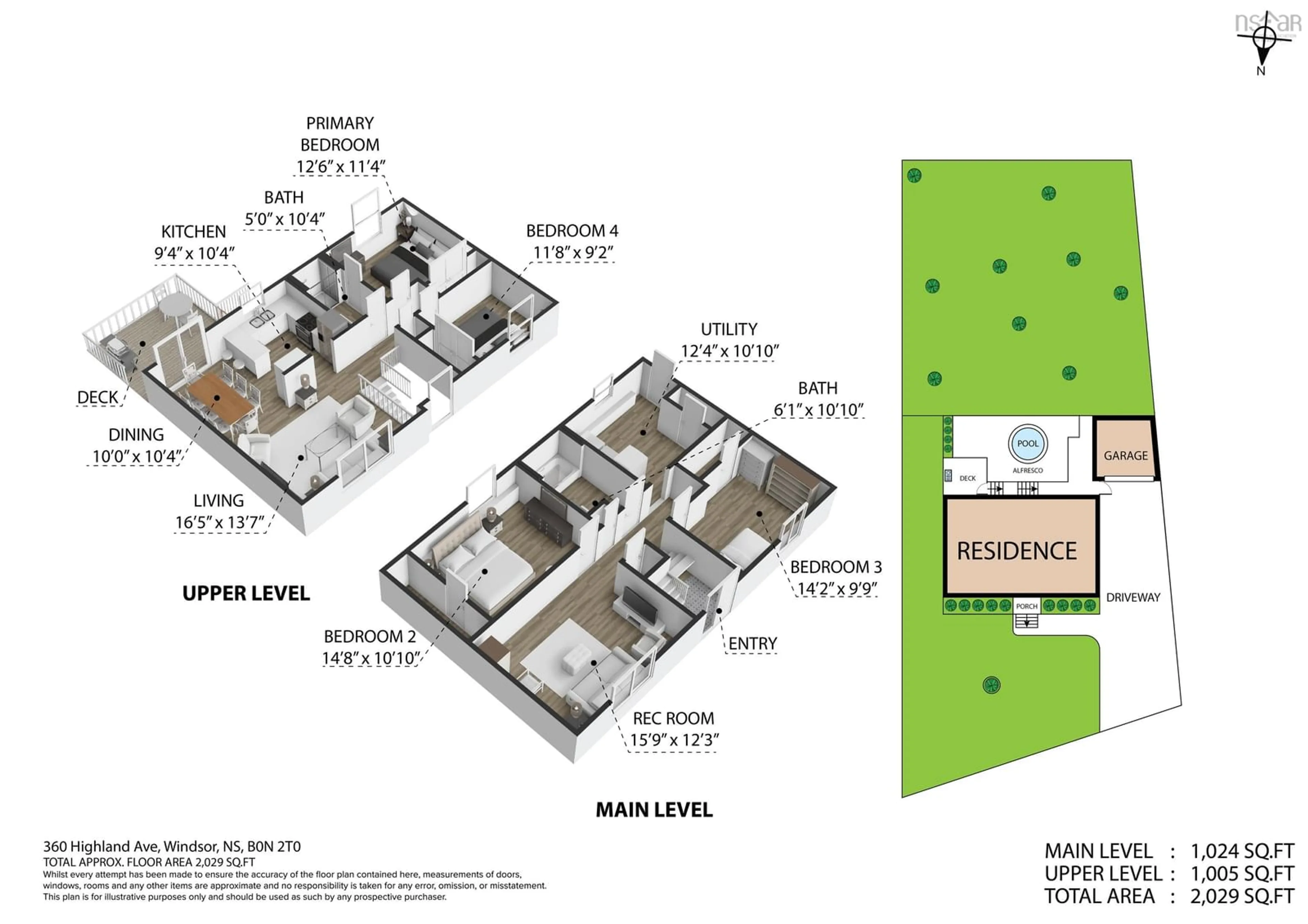 Floor plan for 360 Highland Ave, Windsor Nova Scotia B0N 2T0