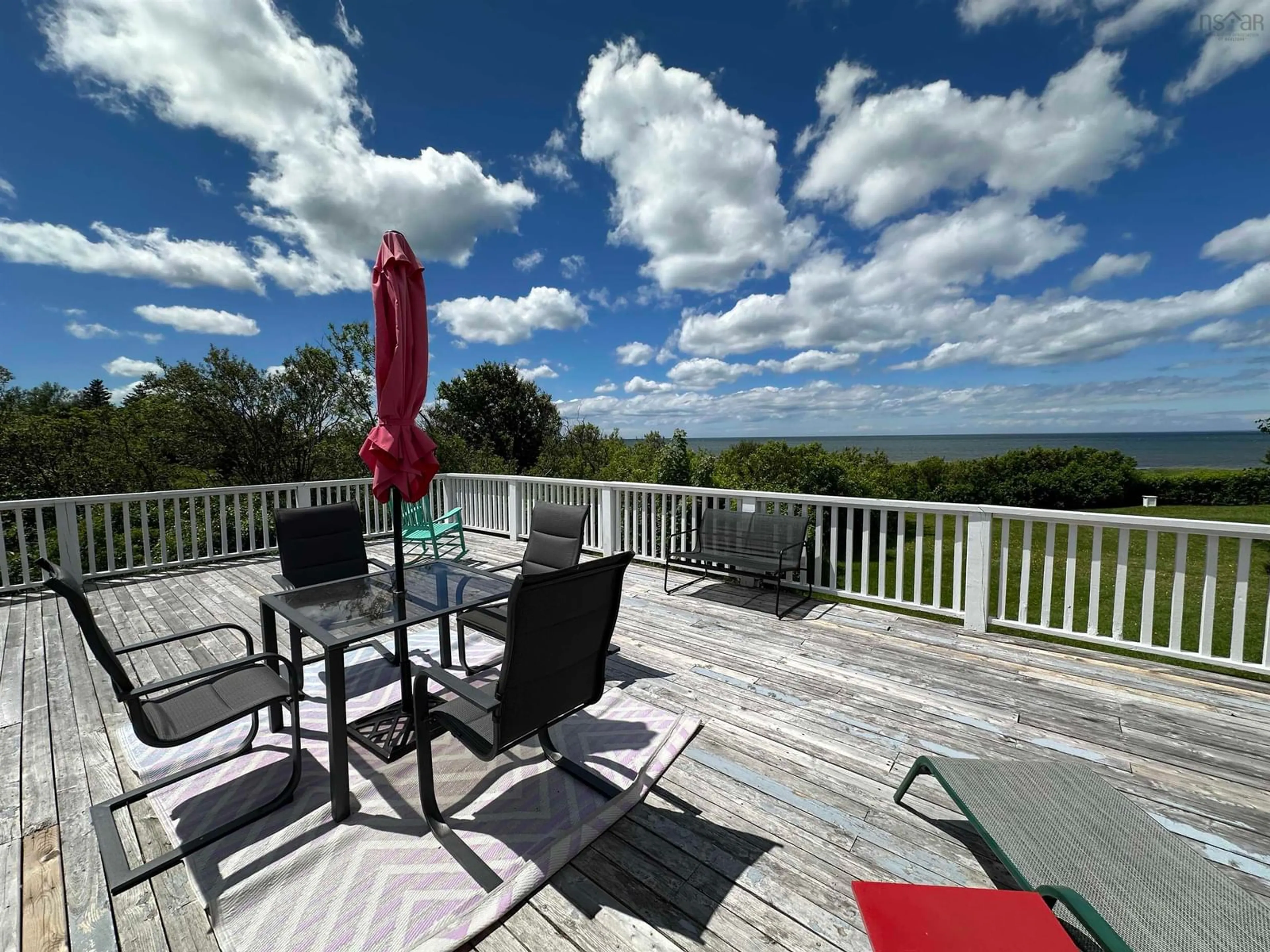 Patio, water/lake/river/ocean view for 15 Memory Lane, Caribou Island Nova Scotia B0K 1H0