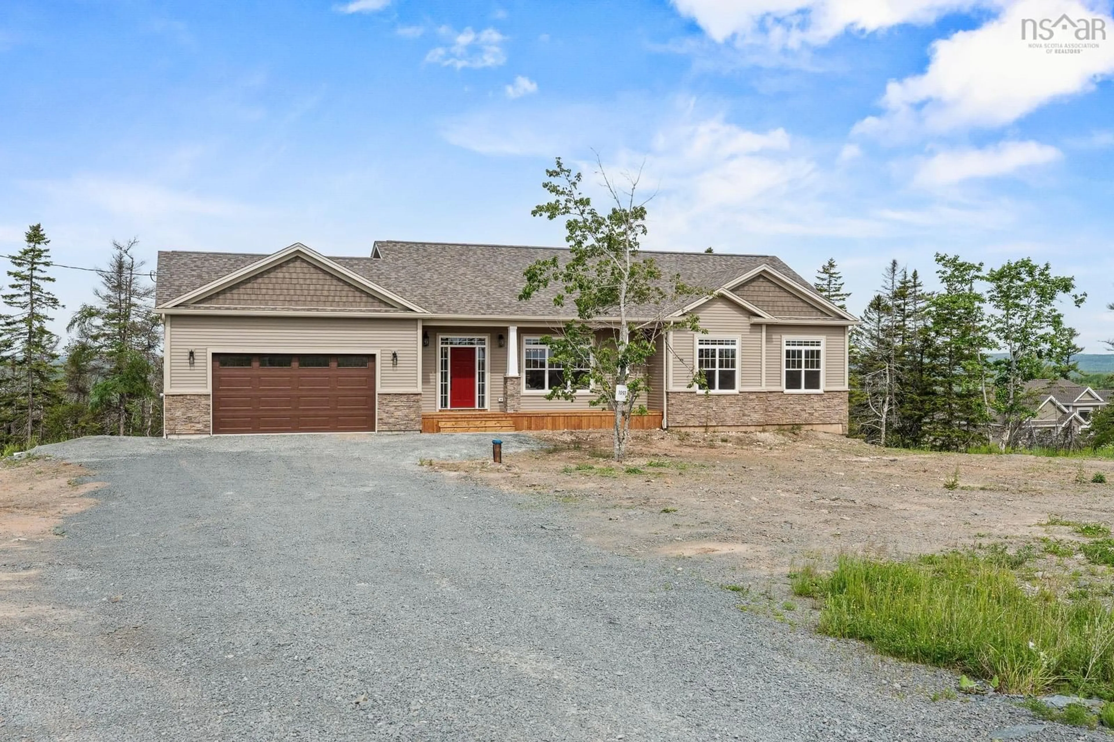 Home with vinyl exterior material, street for 1097 Fleetwood Dr, Fall River Nova Scotia B2T 0V6