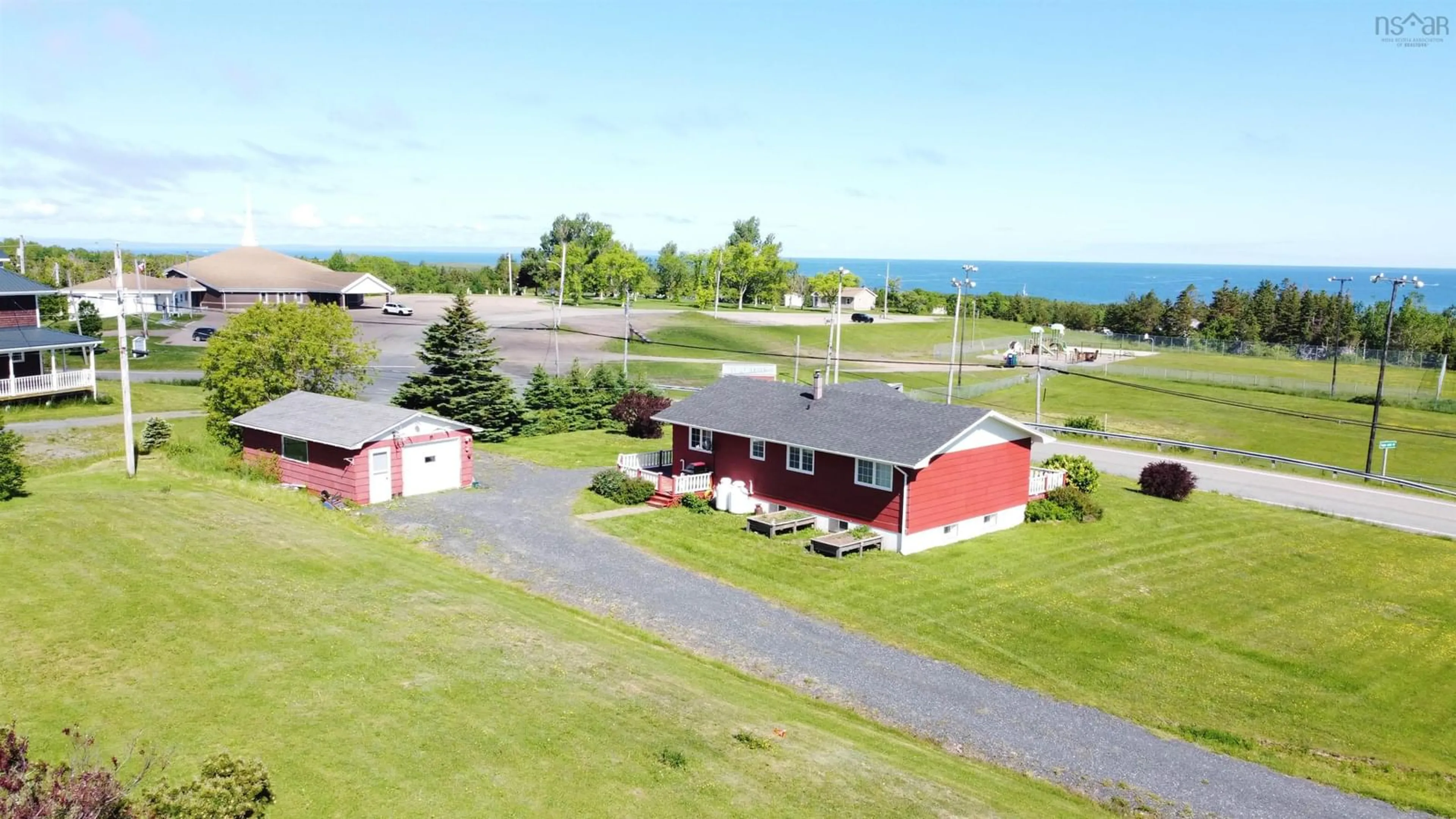 A pic from outside/outdoor area/front of a property/back of a property/a pic from drone, water/lake/river/ocean view for 12420 Highway 4, Havre Boucher, Havre Boucher Nova Scotia B0H 1P0