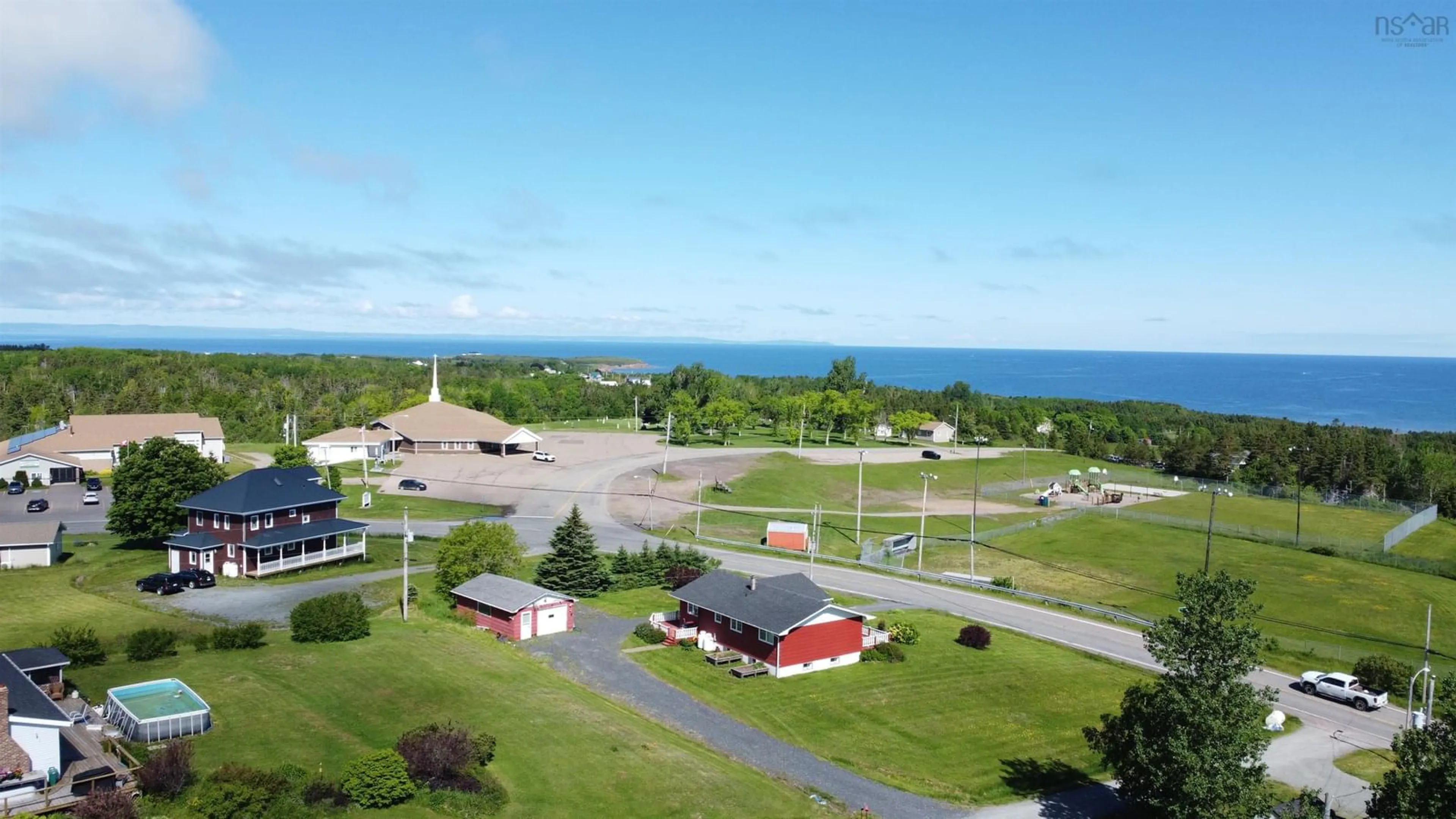 A pic from outside/outdoor area/front of a property/back of a property/a pic from drone, water/lake/river/ocean view for 12420 Highway 4, Havre Boucher, Havre Boucher Nova Scotia B0H 1P0
