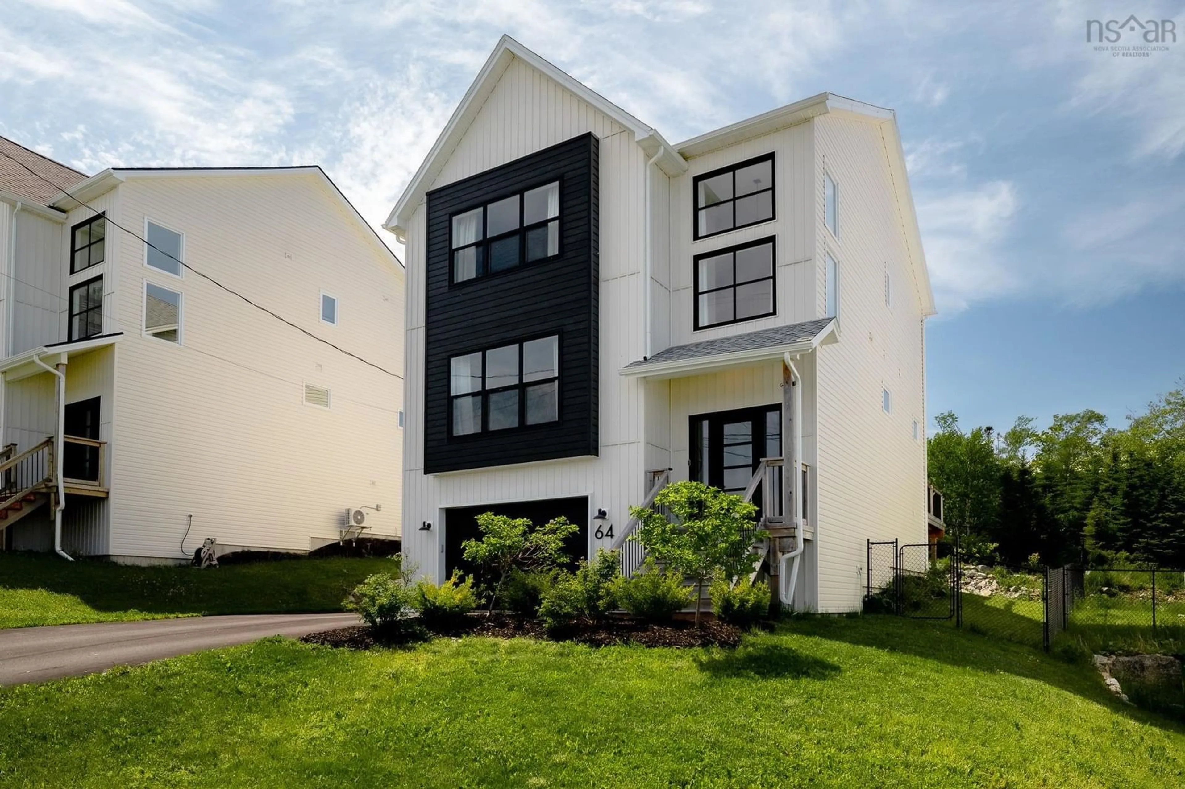 Home with vinyl exterior material, street for 64 Angler Dr, Herring Cove Nova Scotia B3R 0C8