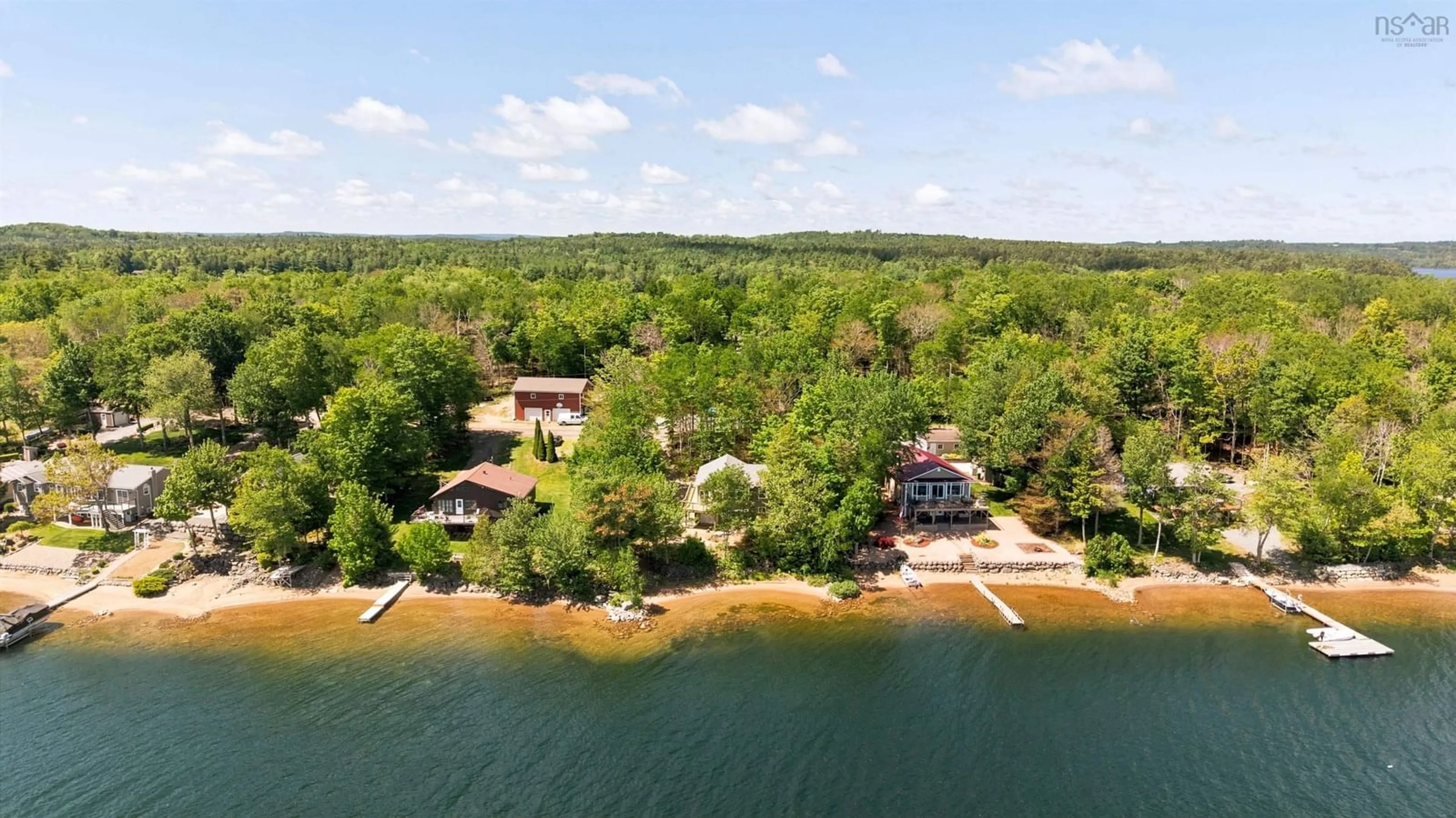 A pic from outside/outdoor area/front of a property/back of a property/a pic from drone, water/lake/river/ocean view for 372 Aulenback Point Rd, Sweetland Nova Scotia B0J 1E0
