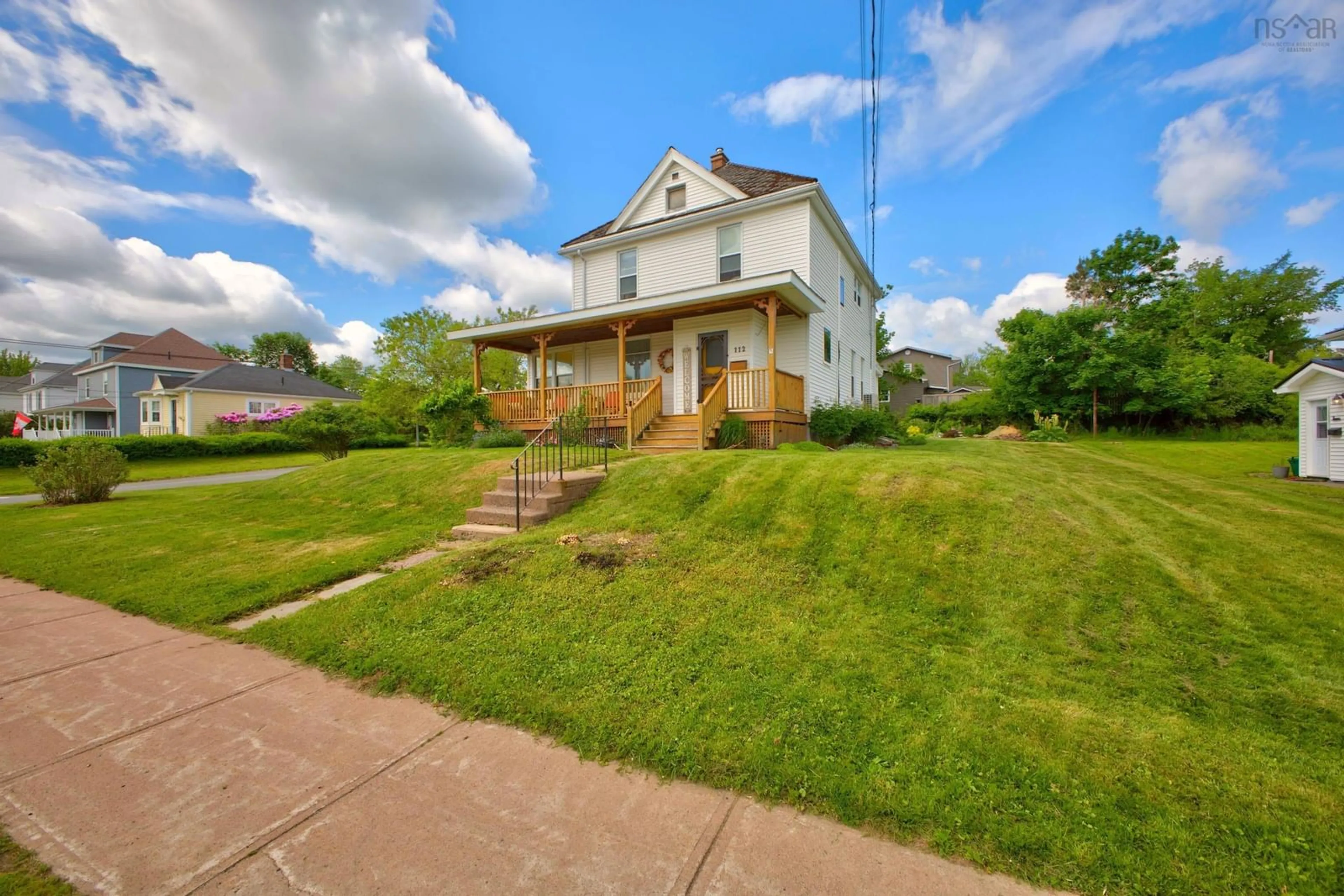 A pic from outside/outdoor area/front of a property/back of a property/a pic from drone, street for 112 Herbert St, New Glasgow Nova Scotia B2H 1J7