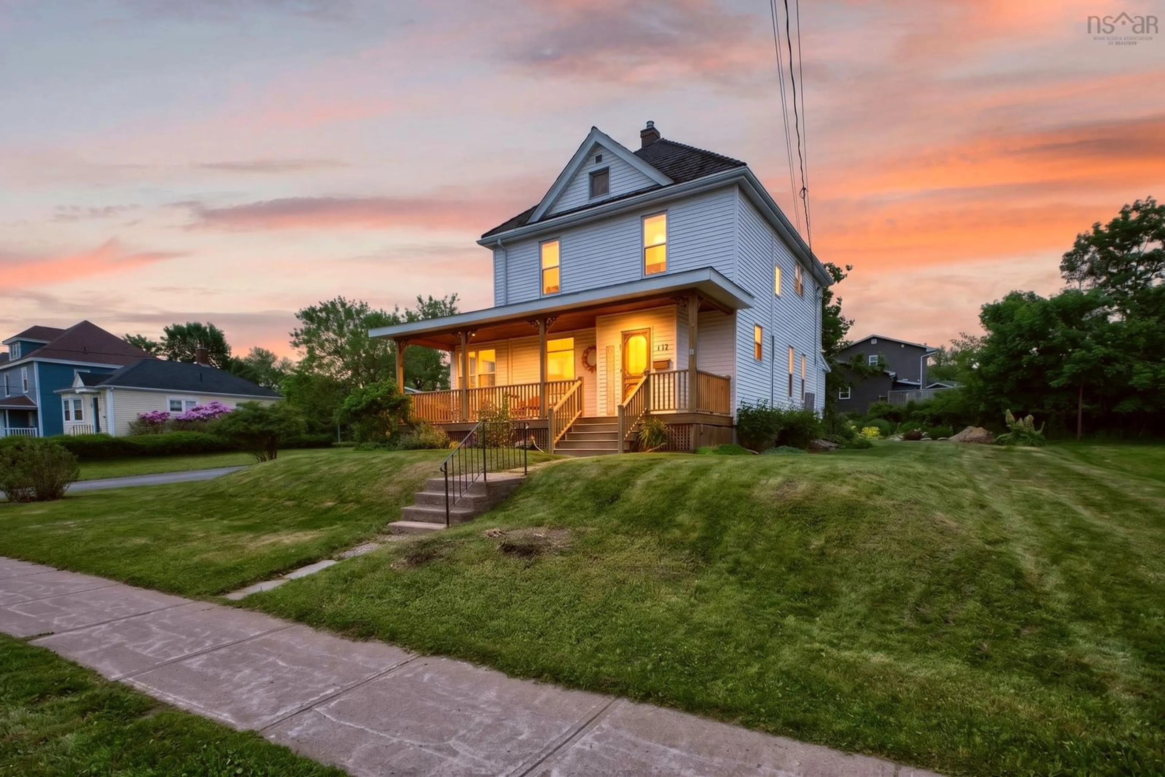 A pic from outside/outdoor area/front of a property/back of a property/a pic from drone, street for 112 Herbert St, New Glasgow Nova Scotia B2H 1J7