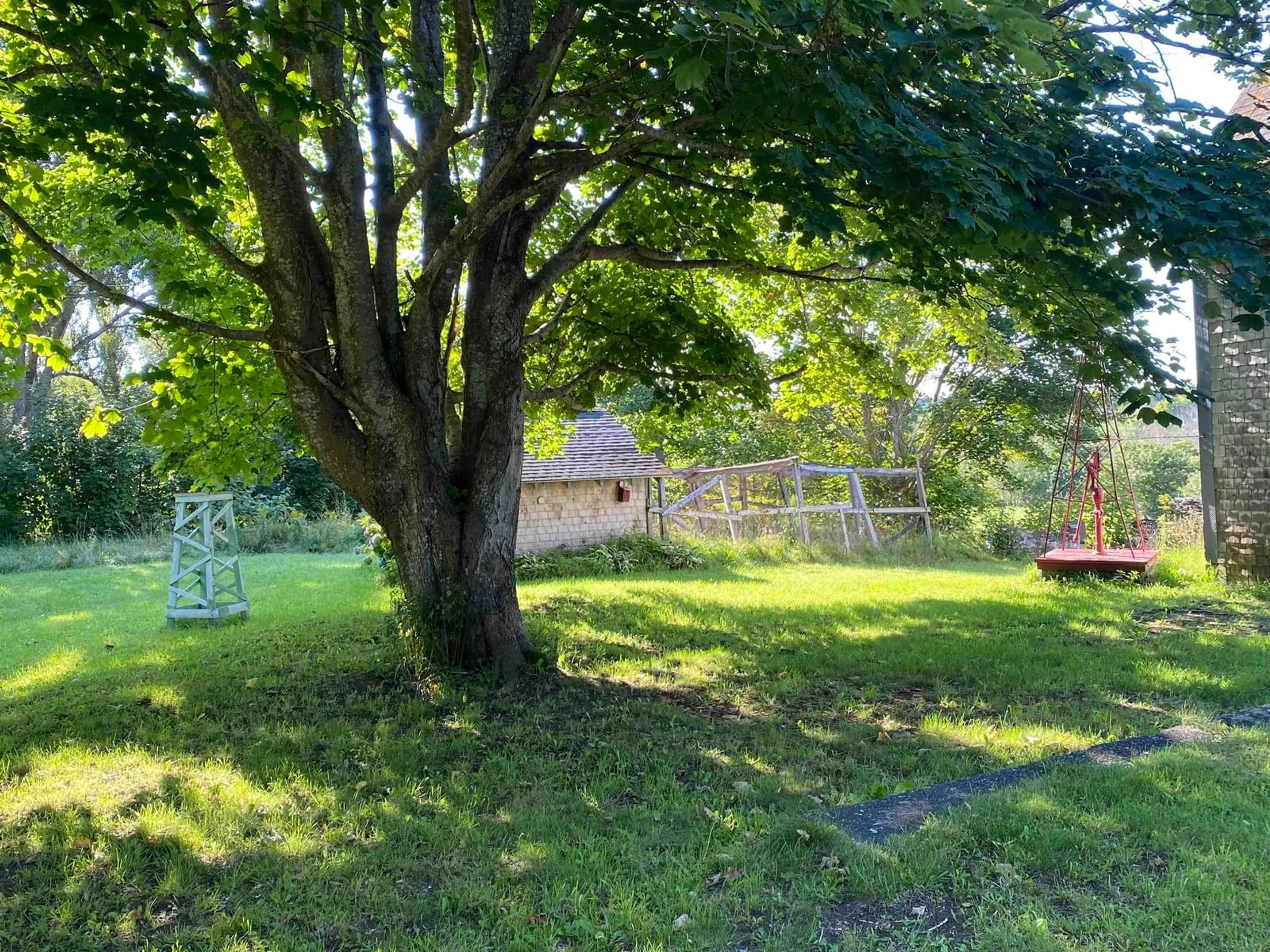 A pic from outside/outdoor area/front of a property/back of a property/a pic from drone, forest/trees view for 219 Trout Cove Rd, Centreville Nova Scotia B0V 1A0