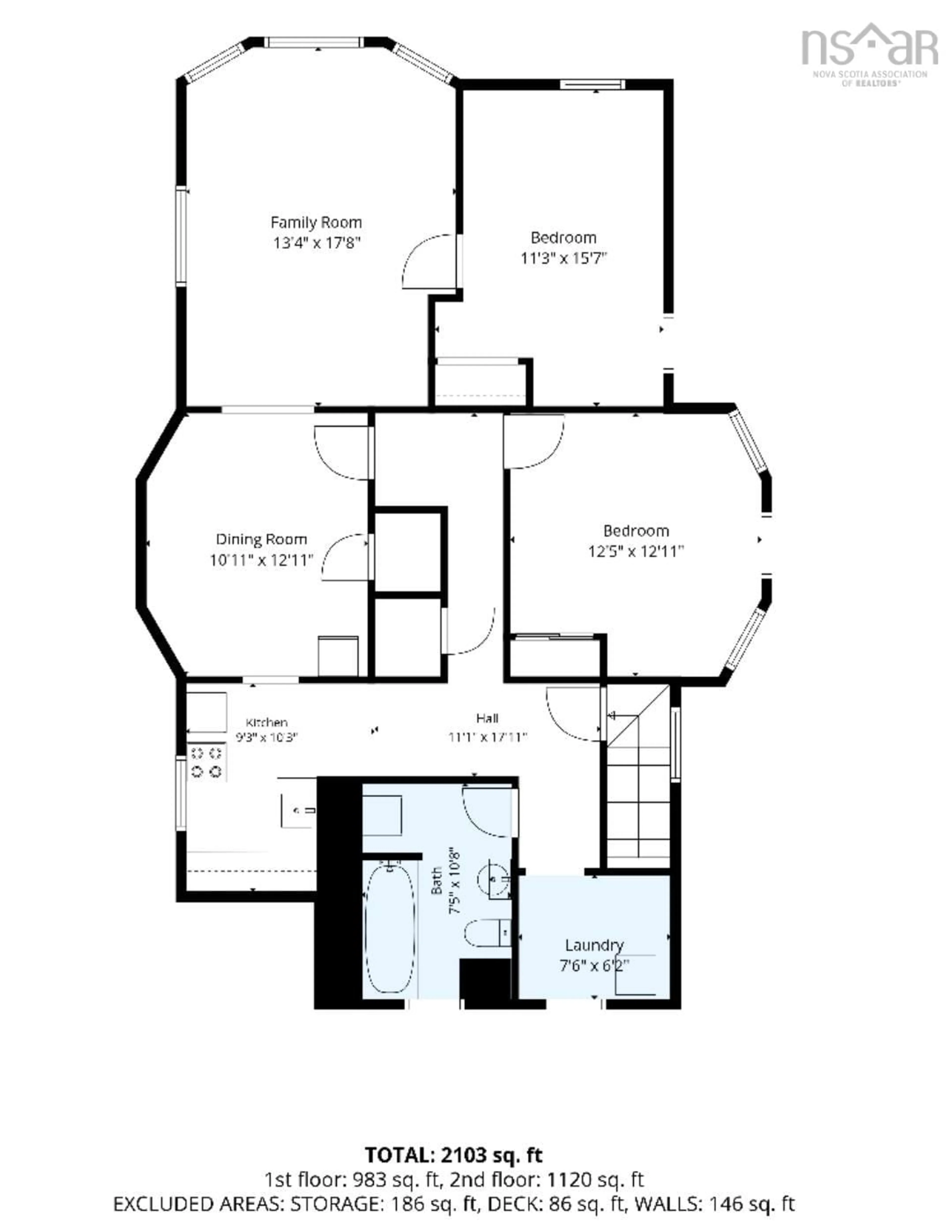 Floor plan for 105 Park St, Stellarton Nova Scotia B0K 1S0