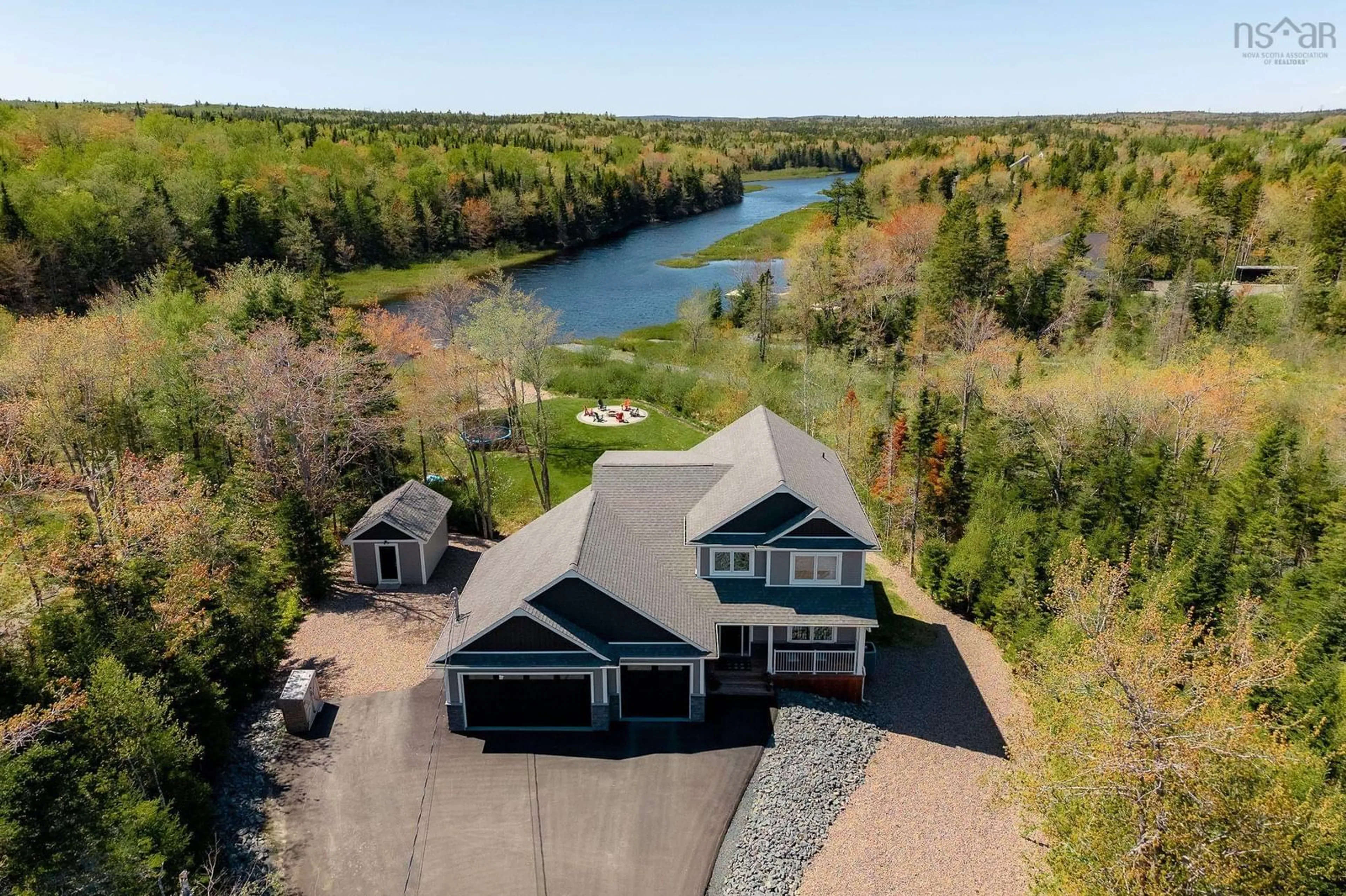 A pic from outside/outdoor area/front of a property/back of a property/a pic from drone, water/lake/river/ocean view for 1290 Mccabe Lake Dr, Middle Sackville Nova Scotia B4E 0P6