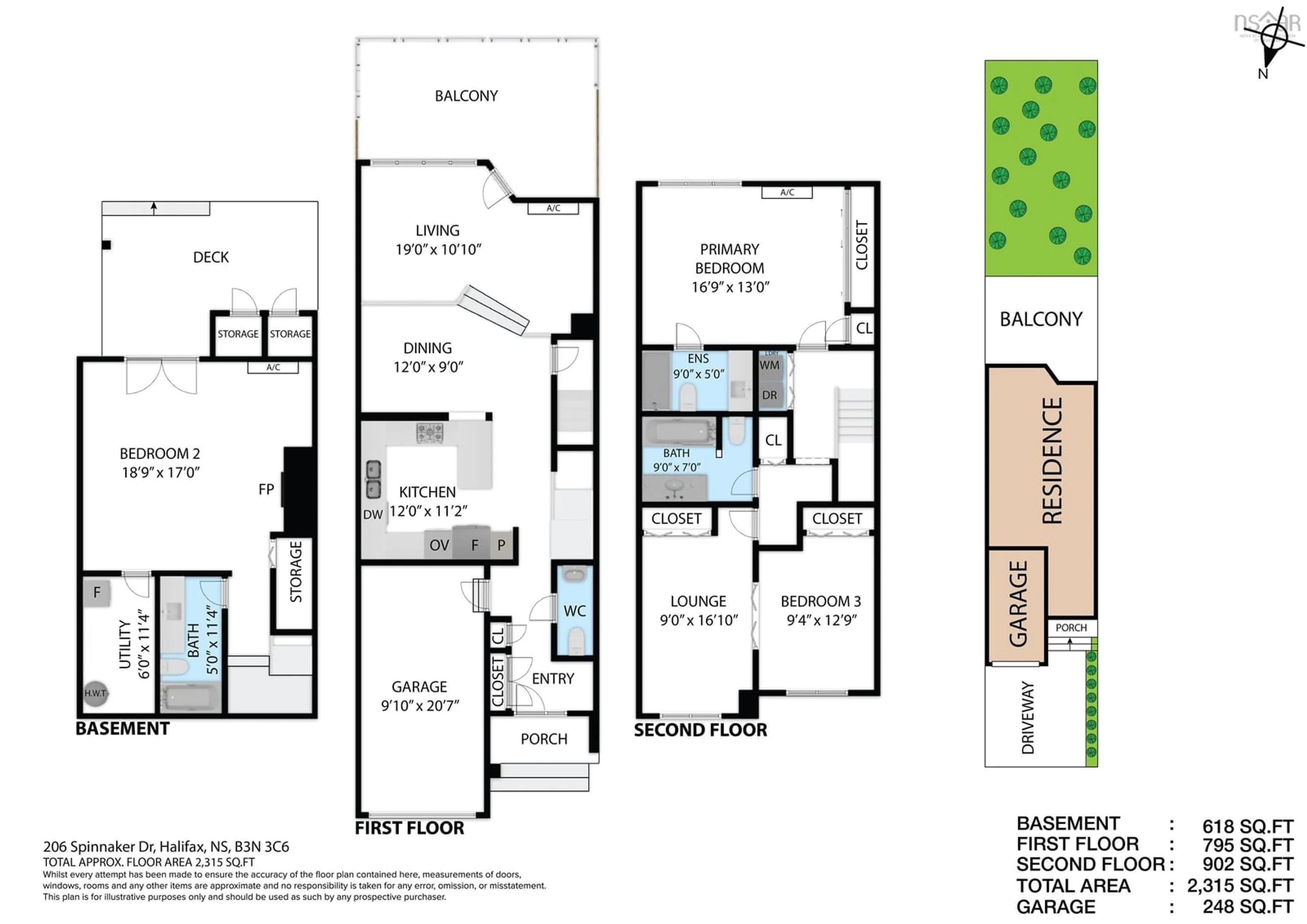 Floor plan for 206 Spinnaker Dr, Halifax Nova Scotia B3N 3C6