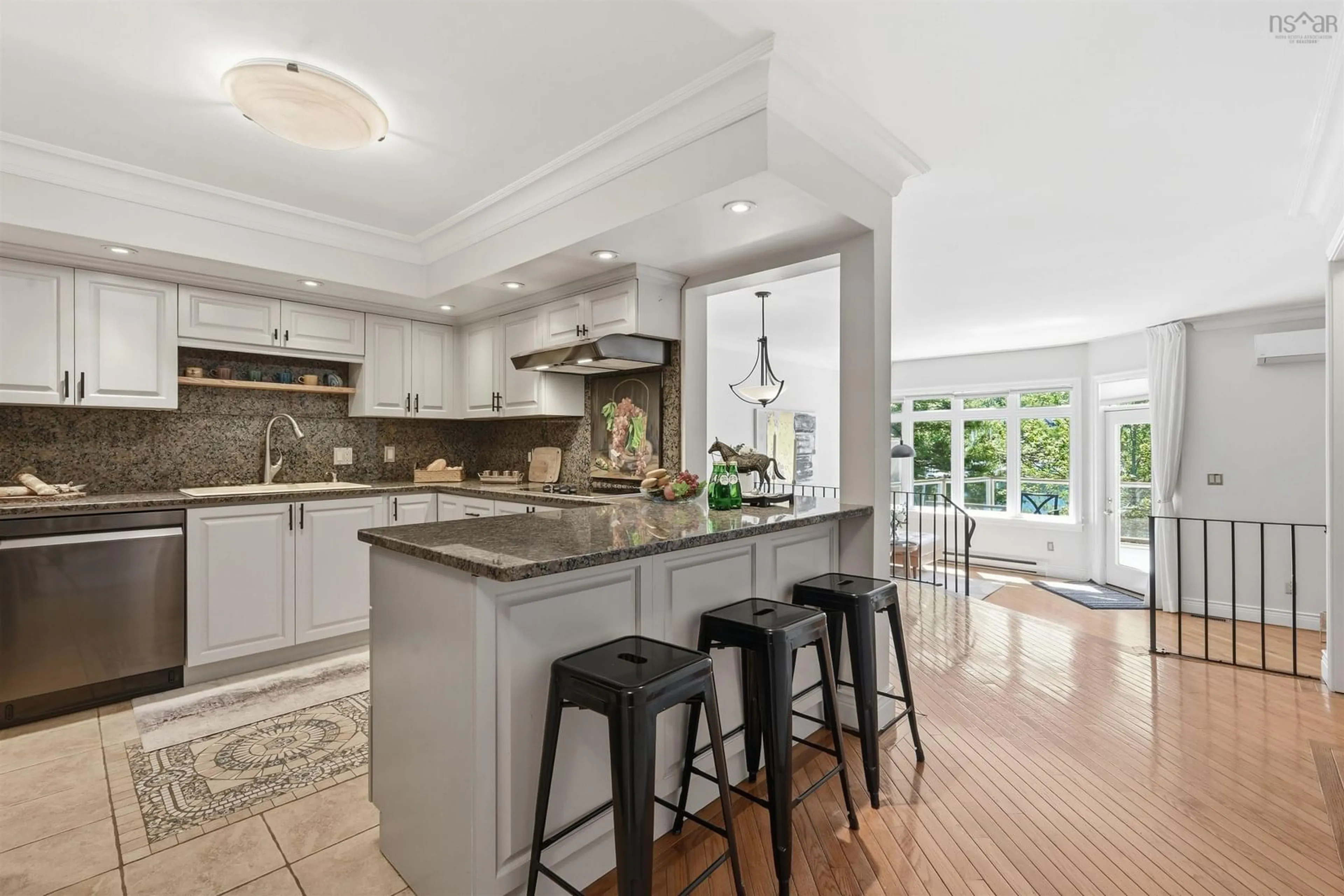 Open concept kitchen, ceramic/tile floor for 206 Spinnaker Dr, Halifax Nova Scotia B3N 3C6