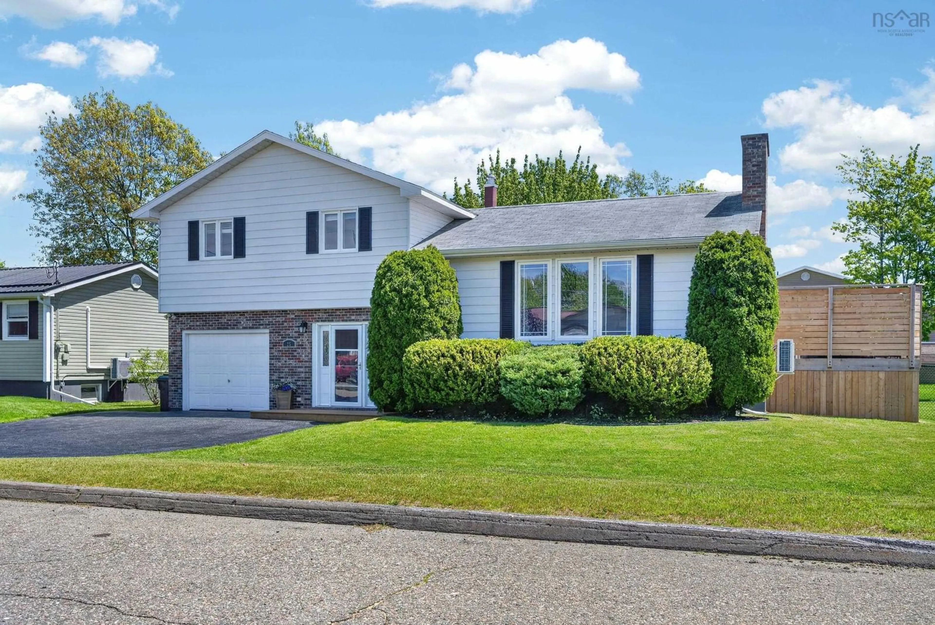 Home with vinyl exterior material, street for 25 Andrews Ave, Coxheath Nova Scotia B1R 2G8