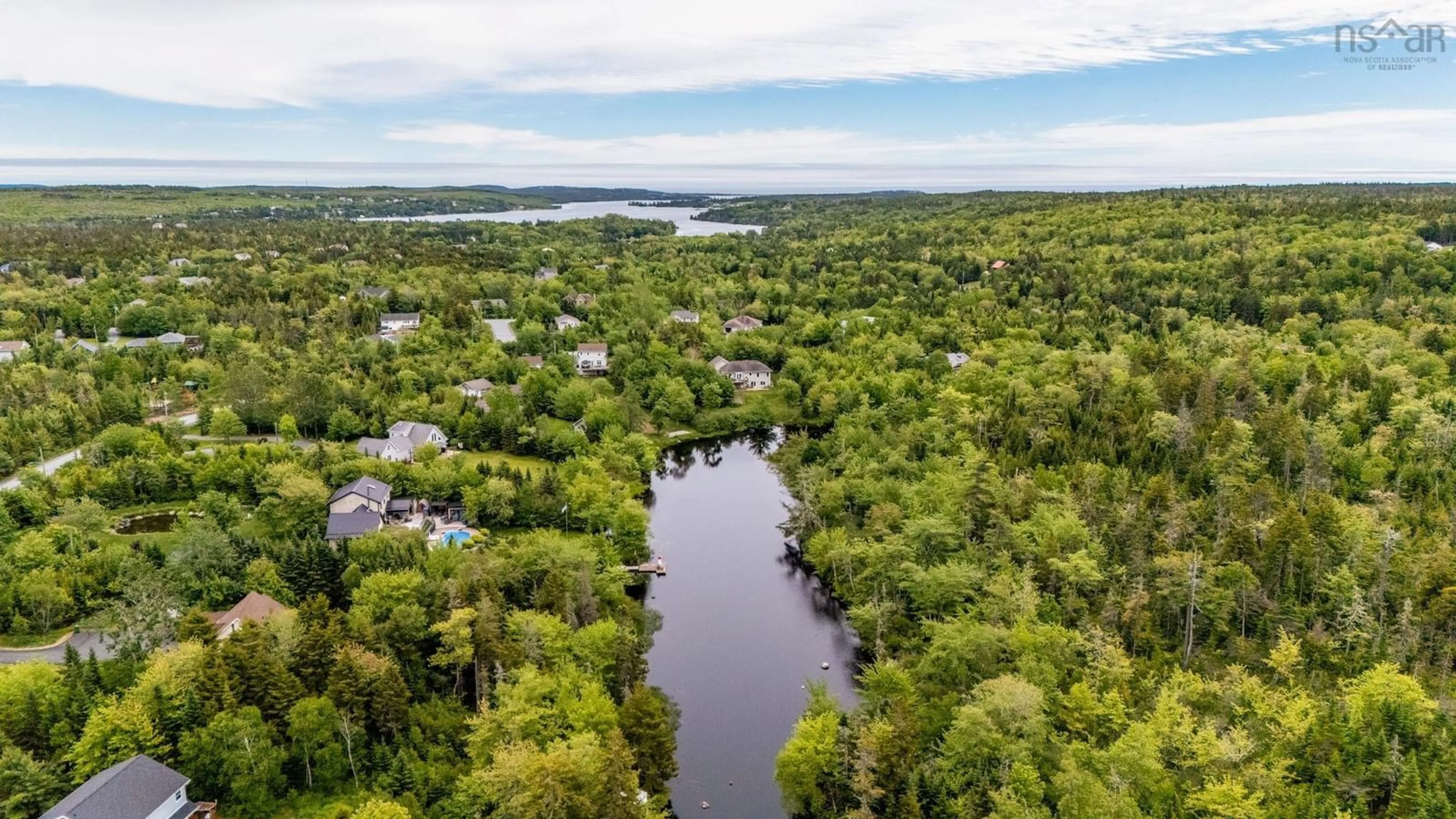 A pic from outside/outdoor area/front of a property/back of a property/a pic from drone, water/lake/river/ocean view for 101 Stoney Creek Dr, Mineville Nova Scotia B3Z 1T8