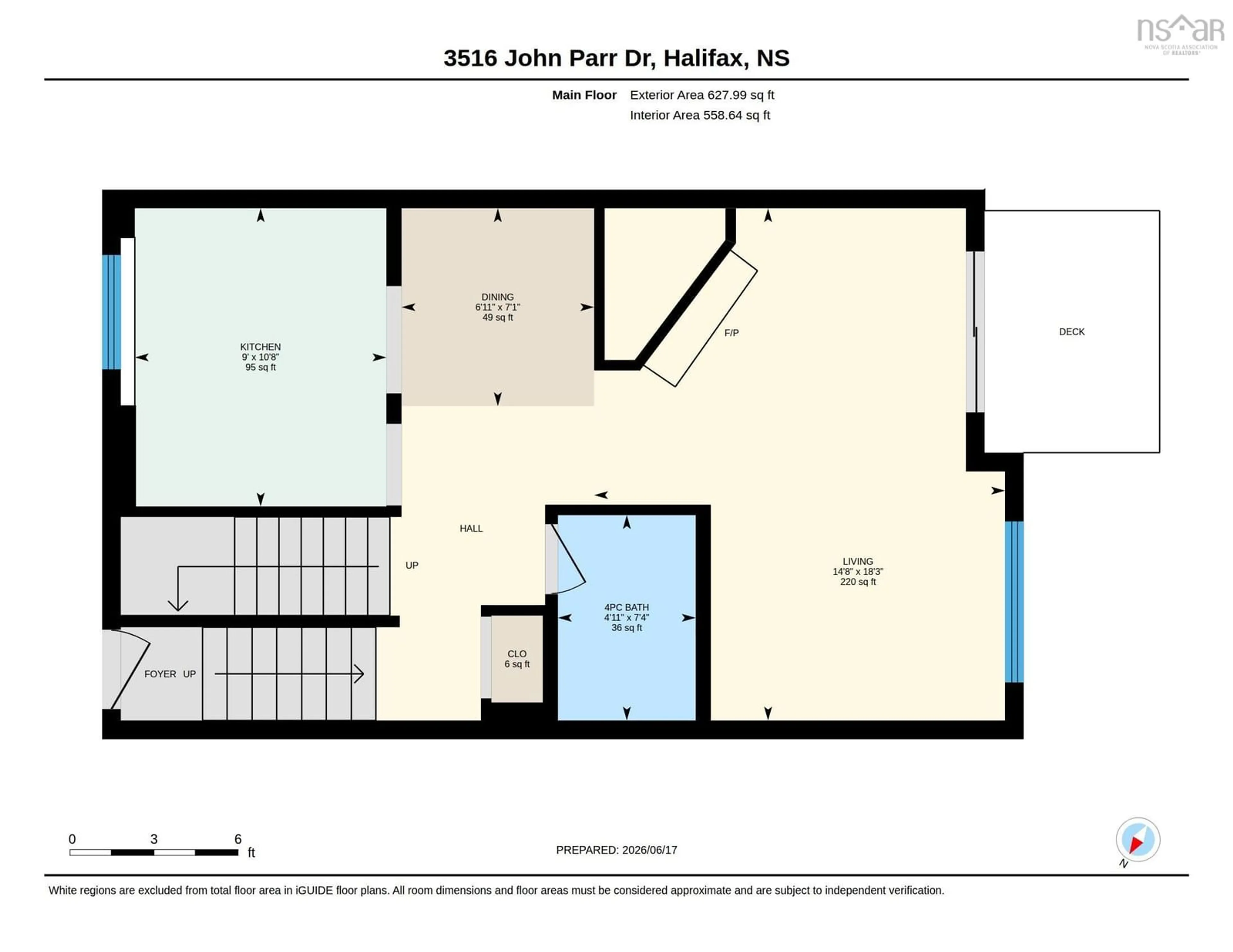 Floor plan for 3516 John Parr Dr, Halifax Nova Scotia B3K 5V2