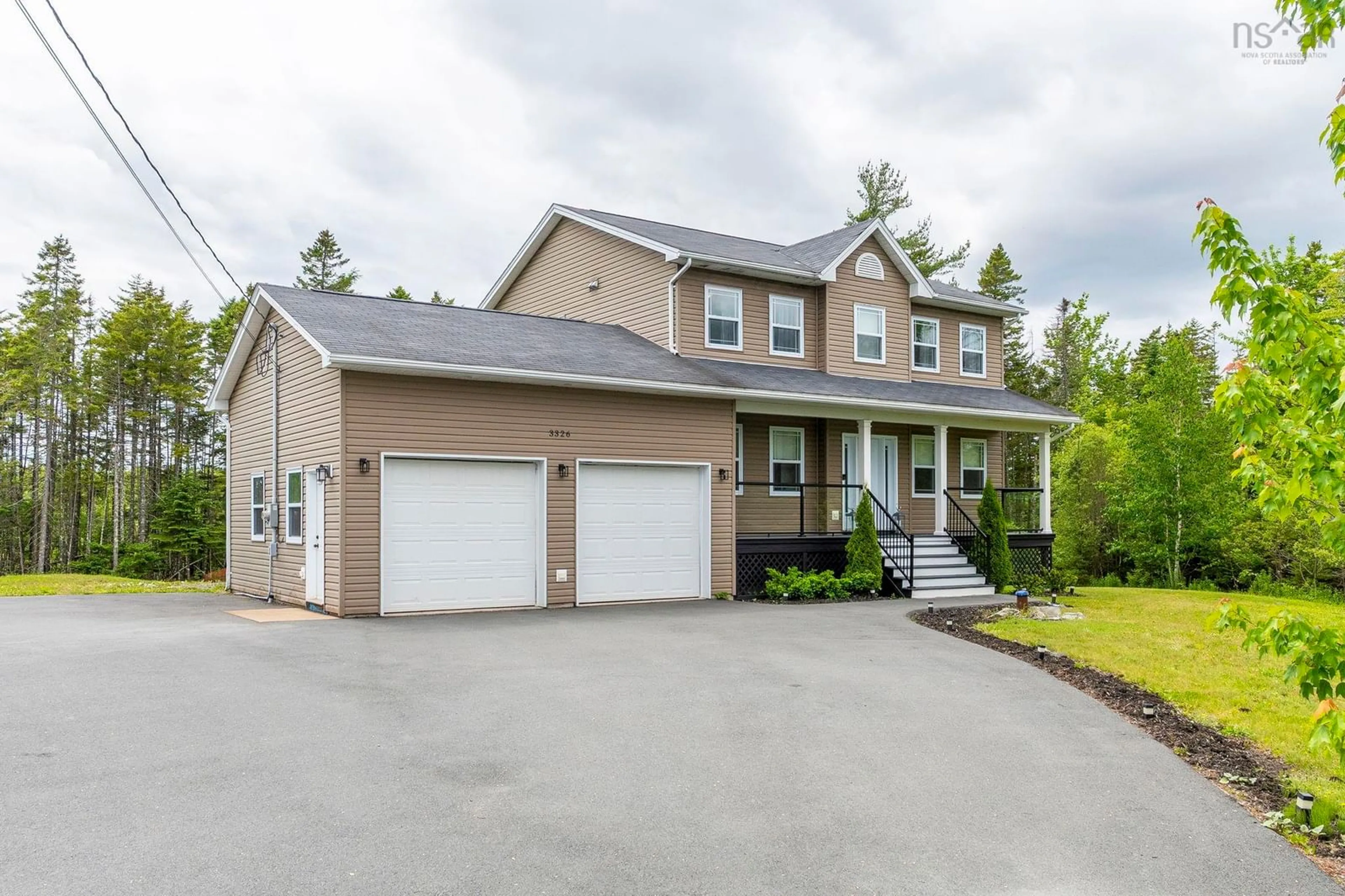 Home with vinyl exterior material, street for 3326 Sackville Drive Dr, Upper Sackville Nova Scotia B4E 3C5