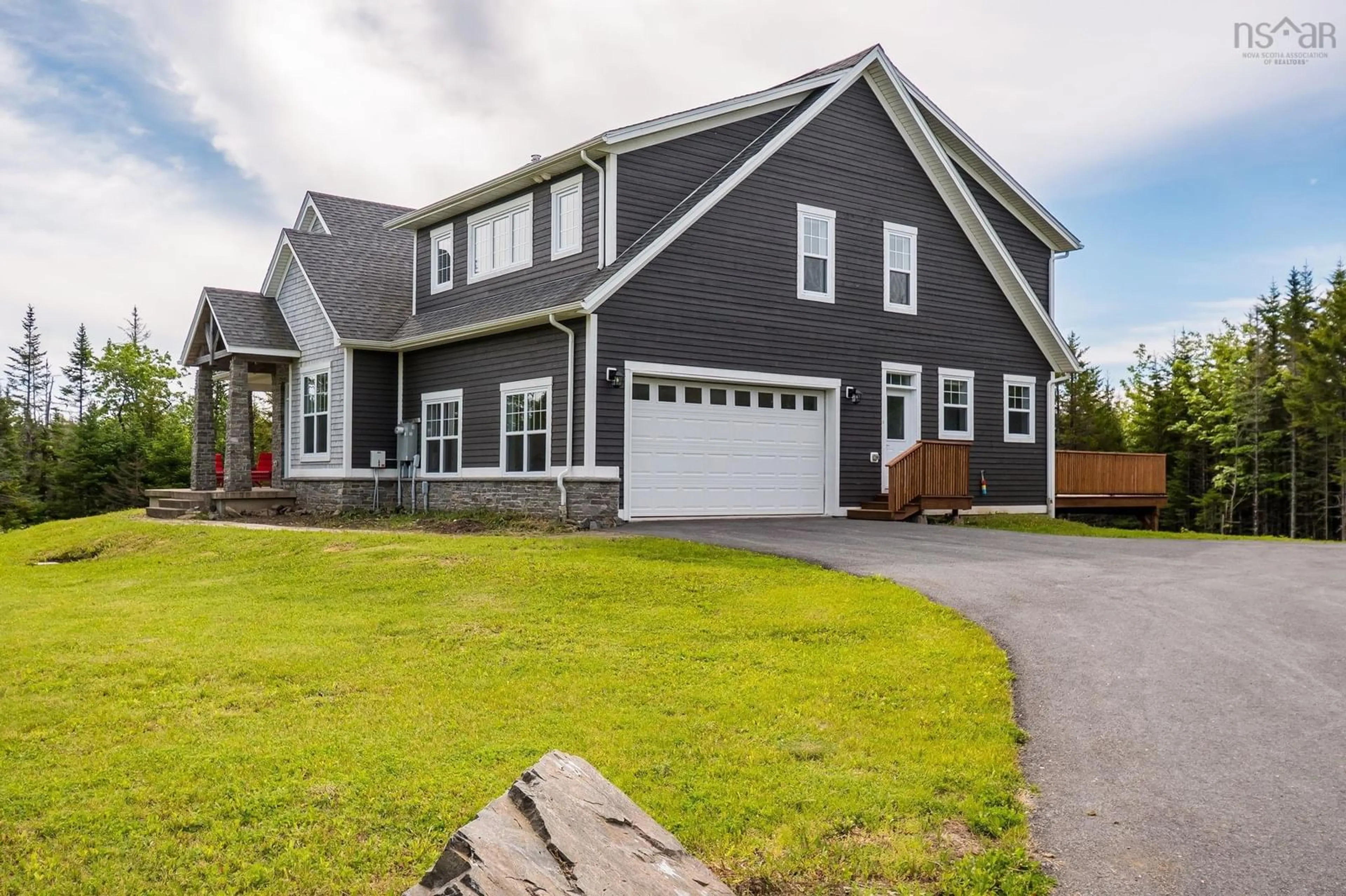 Home with vinyl exterior material, street for 15 Poplar Way, Ardoise Nova Scotia B0N 3A0