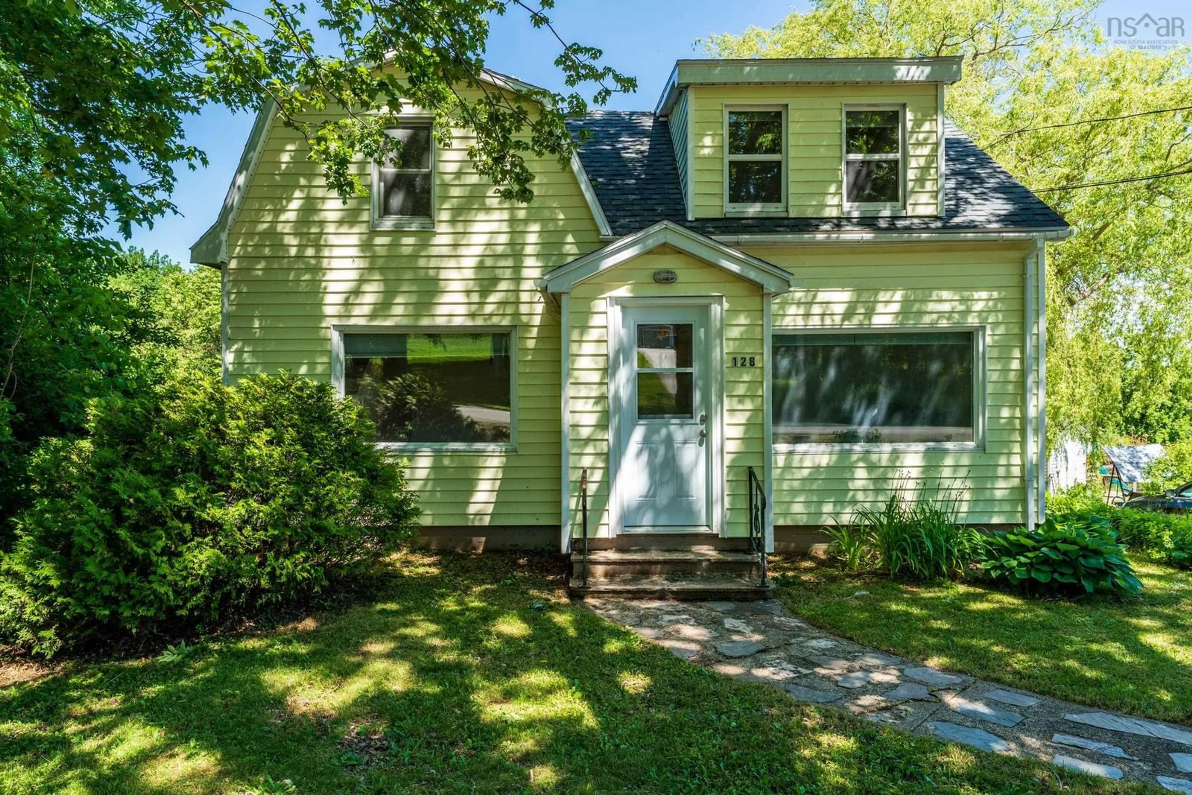 Home with vinyl exterior material, street for 128 Lighthouse Road, Digby Nova Scotia B0V 1A0