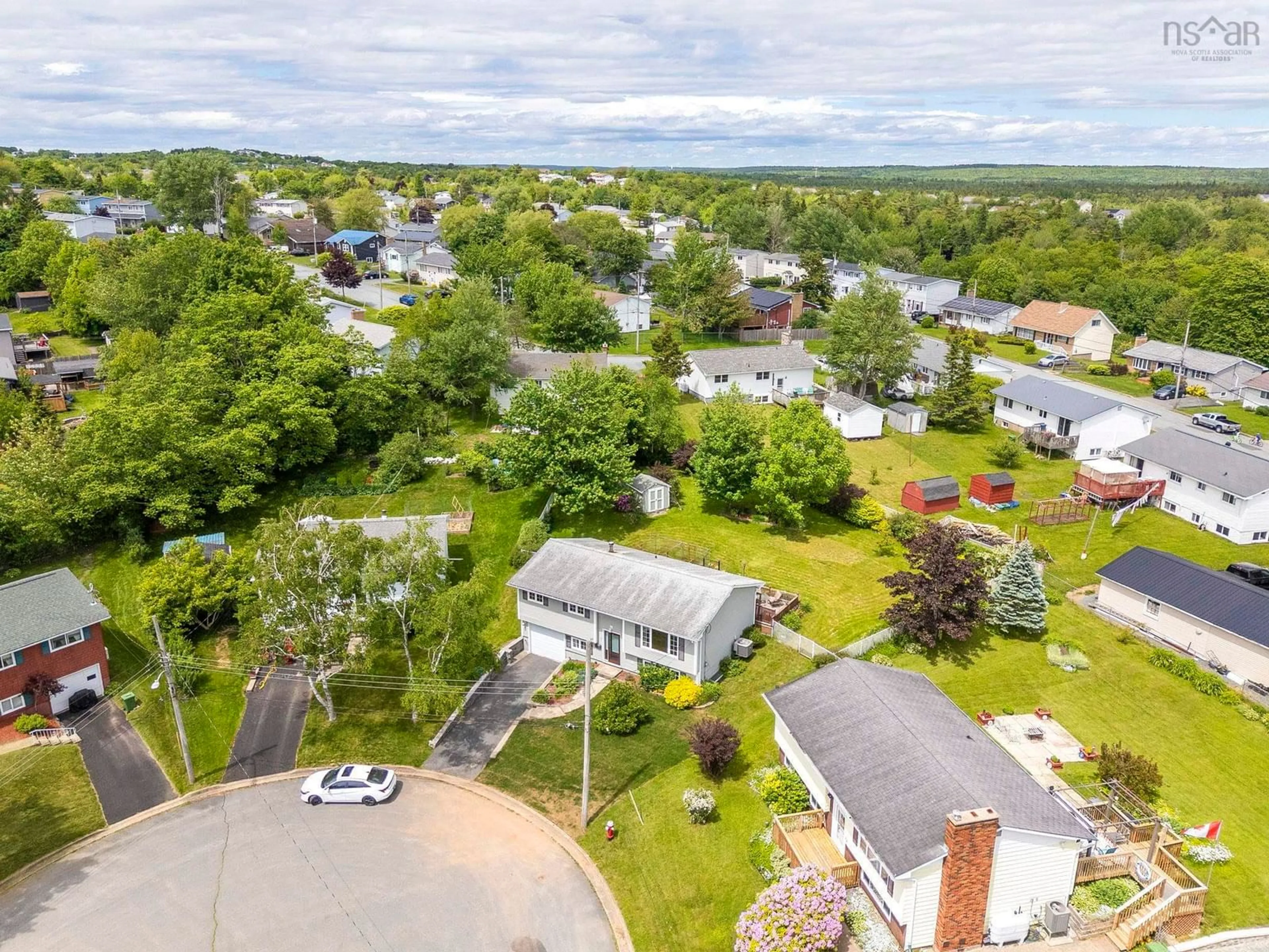 A pic from outside/outdoor area/front of a property/back of a property/a pic from drone, street for 28 Eastwood Crt, Forest Hills Nova Scotia B2W 4J2