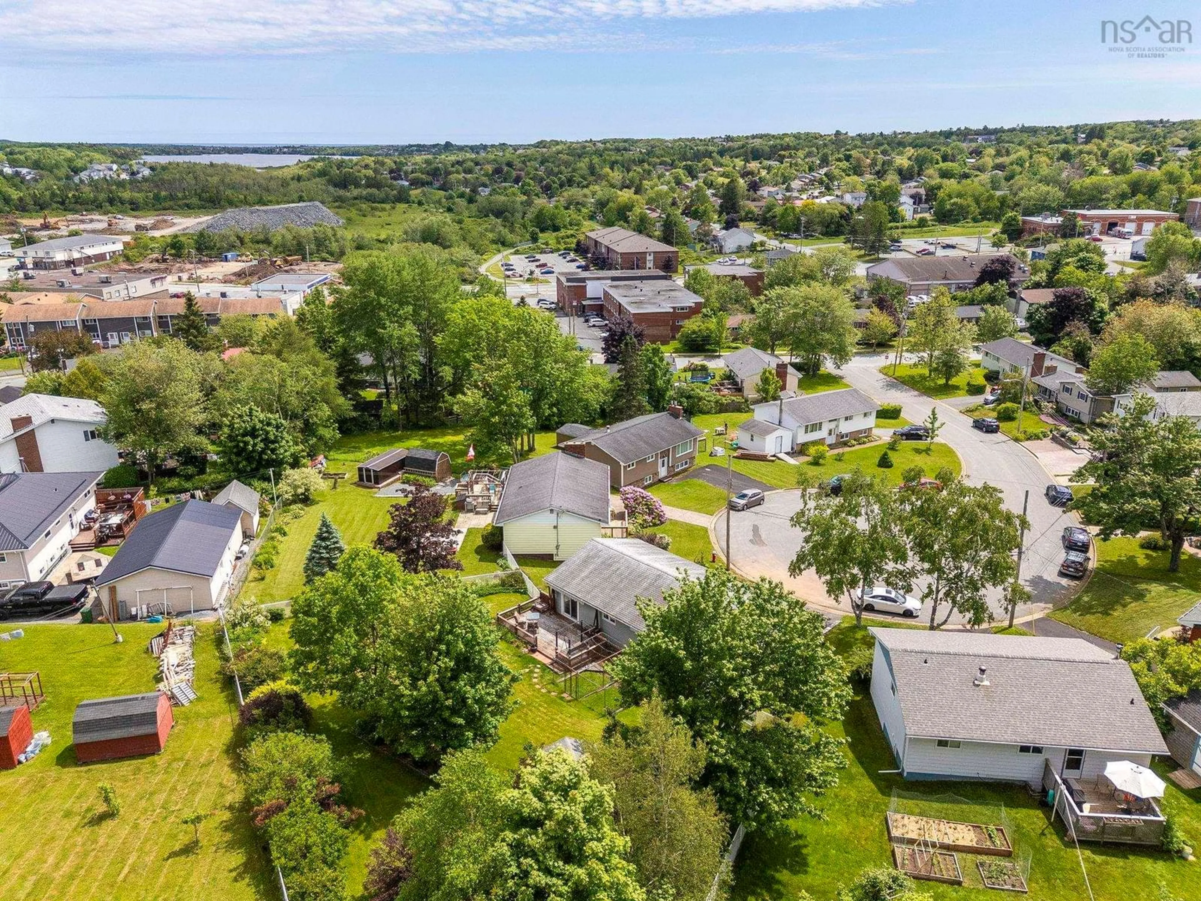 A pic from outside/outdoor area/front of a property/back of a property/a pic from drone, water/lake/river/ocean view for 28 Eastwood Crt, Forest Hills Nova Scotia B2W 4J2