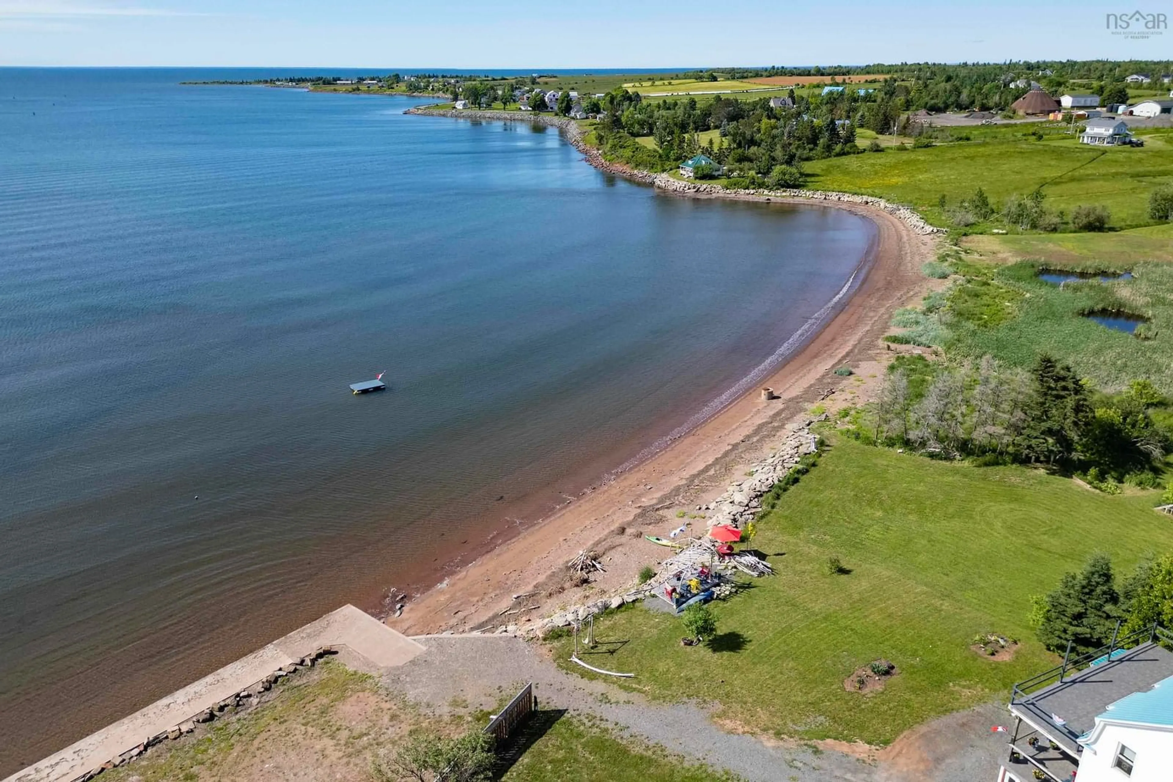 A pic from outside/outdoor area/front of a property/back of a property/a pic from drone, water/lake/river/ocean view for 40 Walton St, Pugwash Nova Scotia B0K 1L0