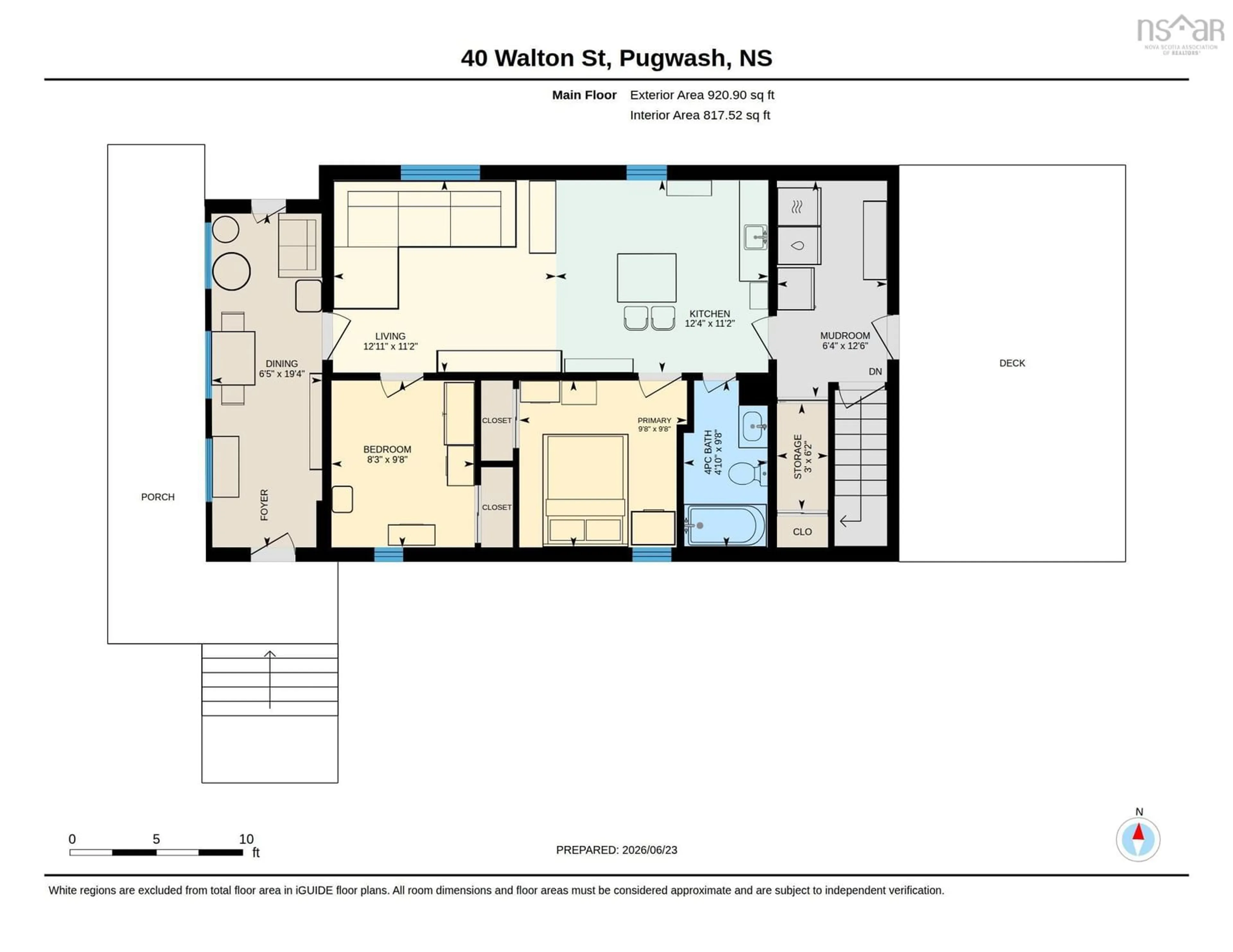 Floor plan for 40 Walton St, Pugwash Nova Scotia B0K 1L0