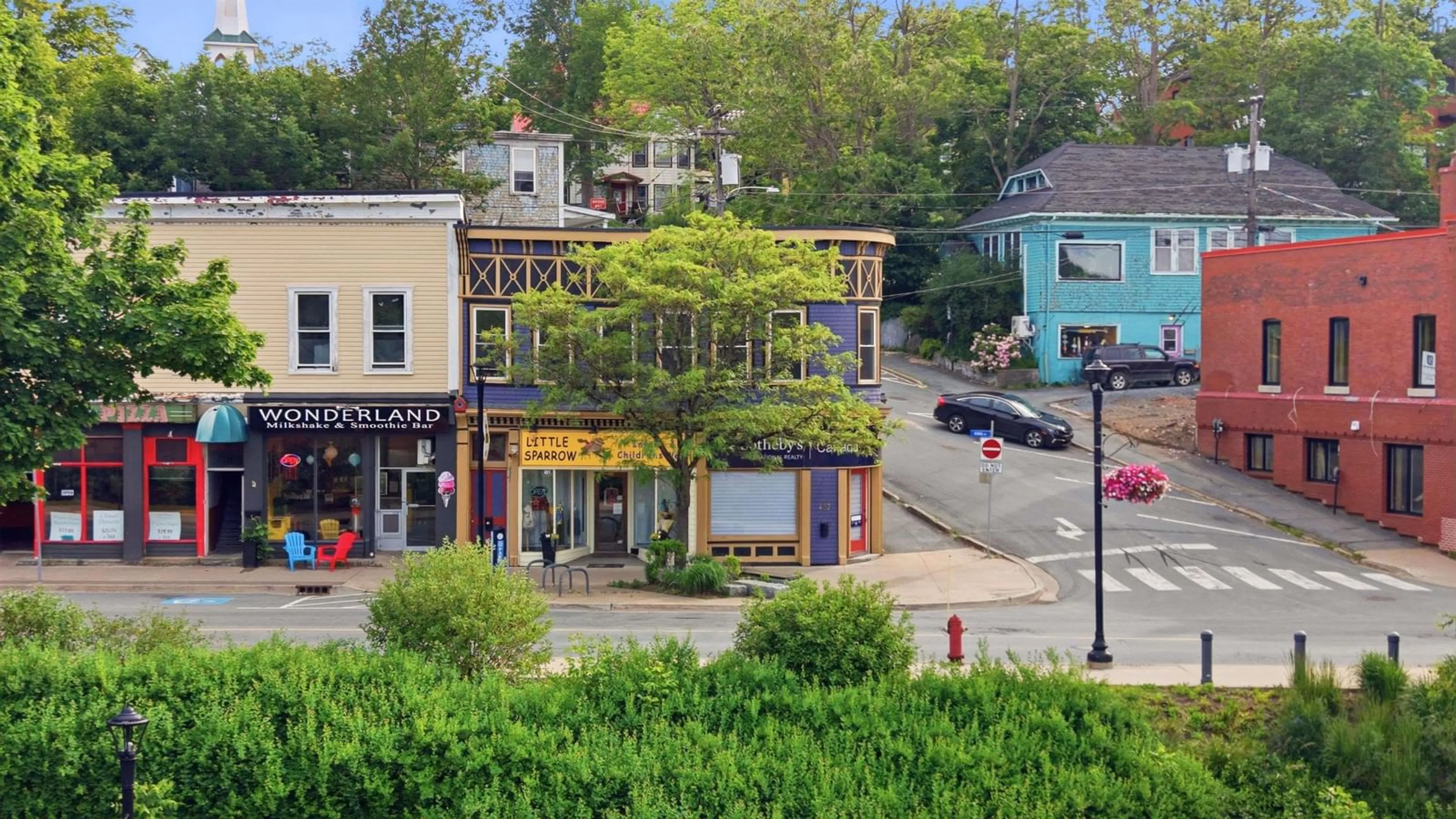 A pic from outside/outdoor area/front of a property/back of a property/a pic from drone, street for 481 & 483 King St, Bridgewater Nova Scotia B4V 1B2