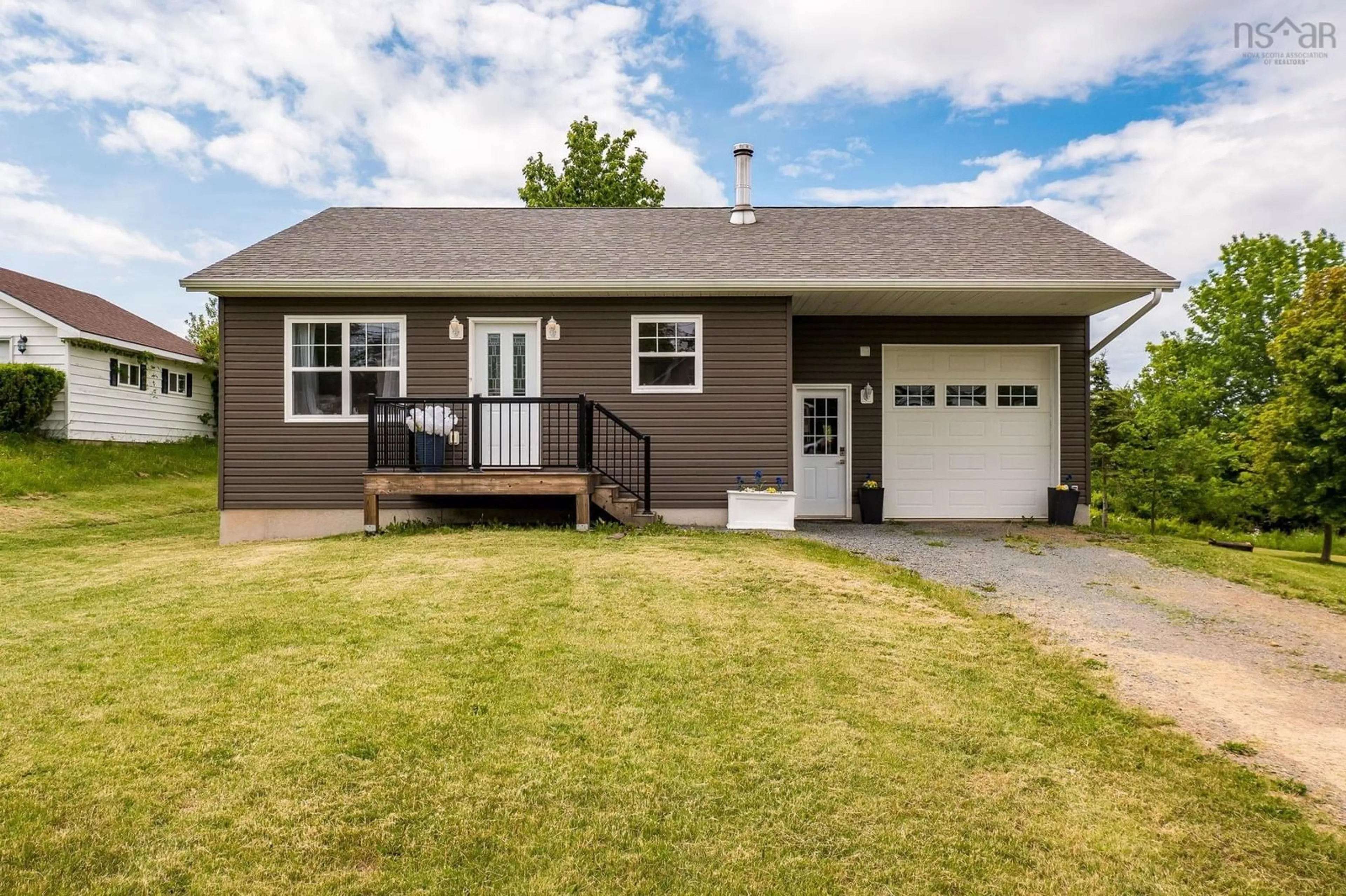 Home with vinyl exterior material, street for 13911 Highway 1, Hants Border Nova Scotia B0P 1P0