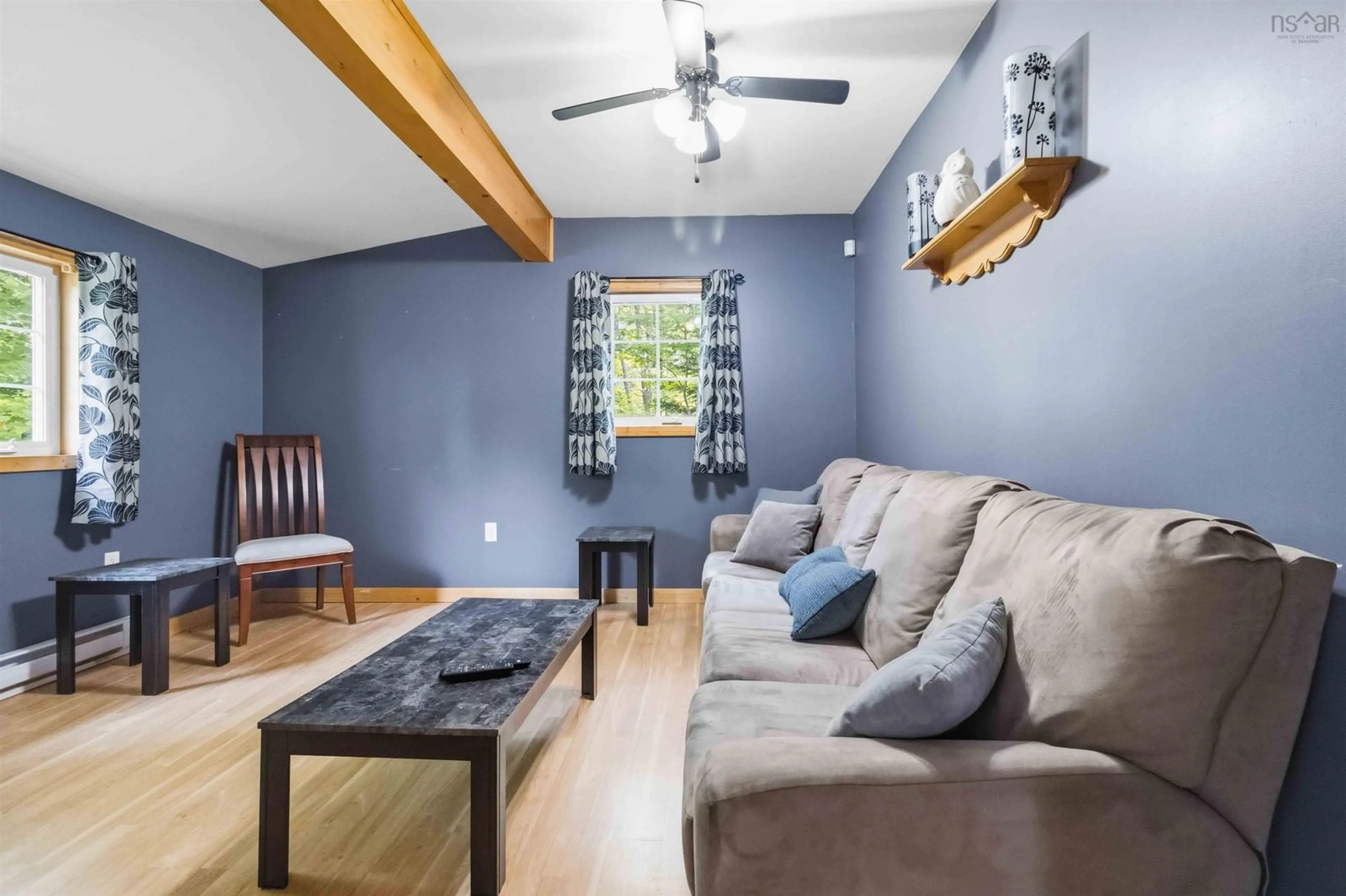 Living room with furniture, wood/laminate floor for 138 Falkenham Rd, East Dalhousie Nova Scotia B0R 1H0