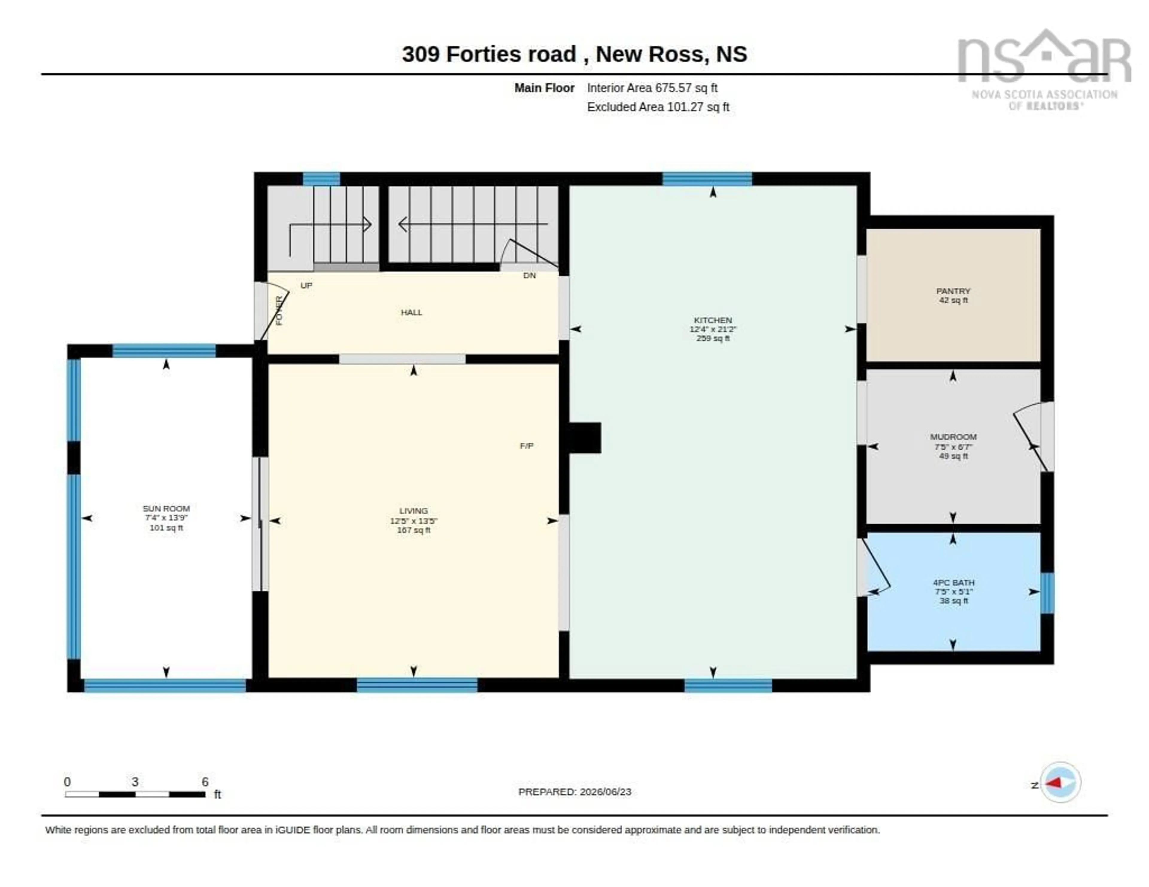 Floor plan for 309 Forties Rd, New Ross Nova Scotia B0J 2M0