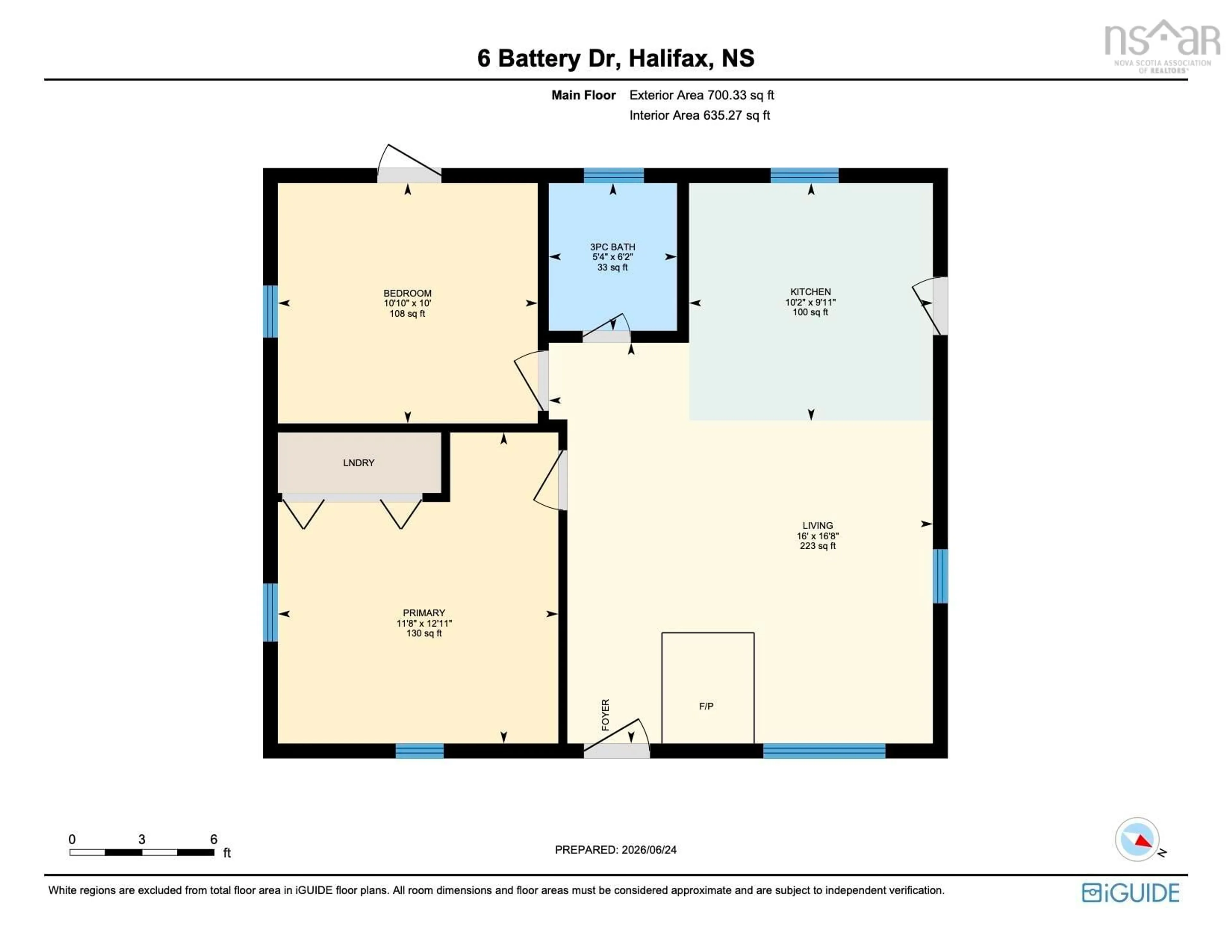 Floor plan for 6 Battery Dr, Halifax Nova Scotia B3P 2G8