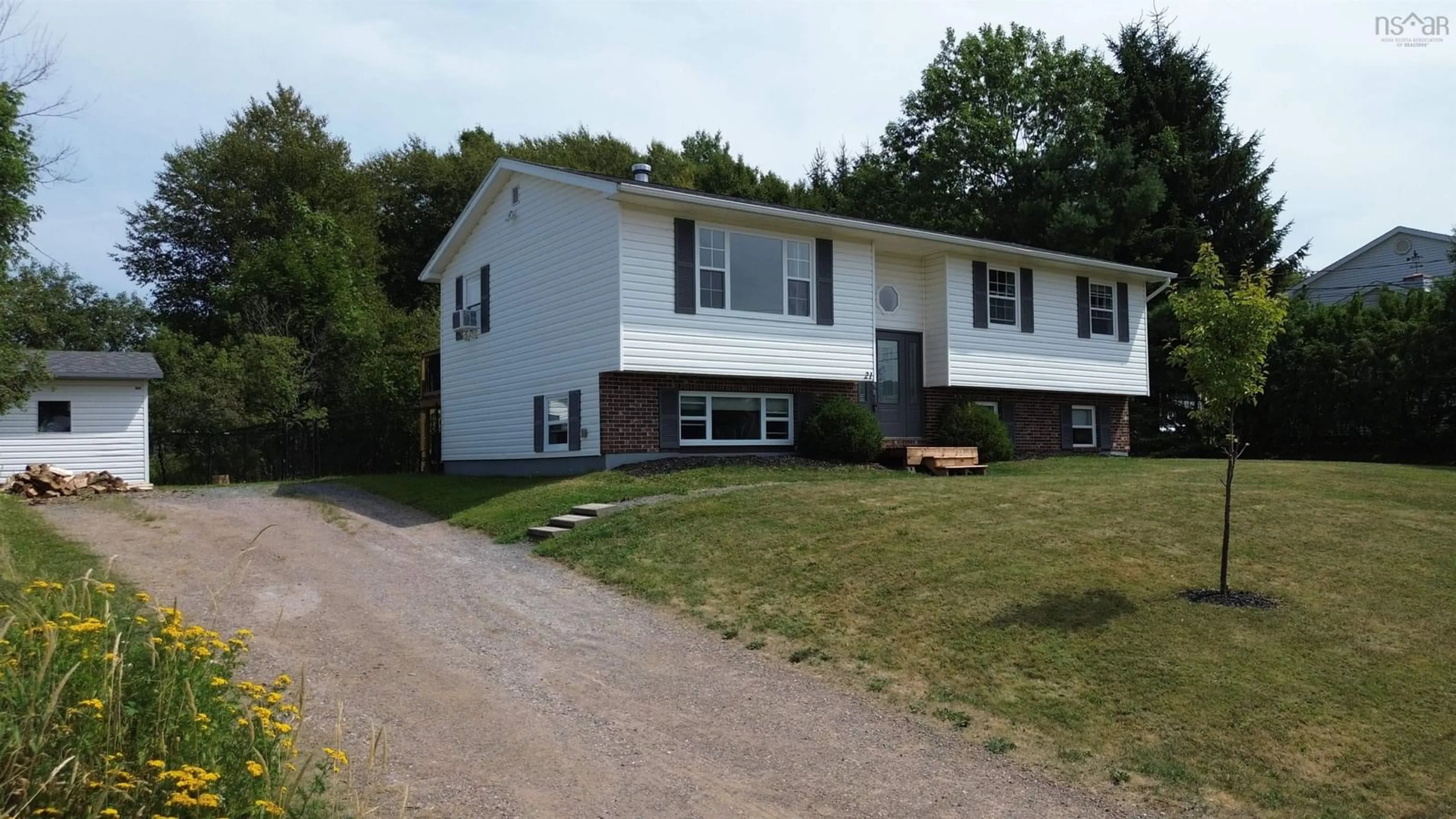 Home with vinyl exterior material, street for 21 Ice Pond Dr, Salmon River Nova Scotia B2N 6P6